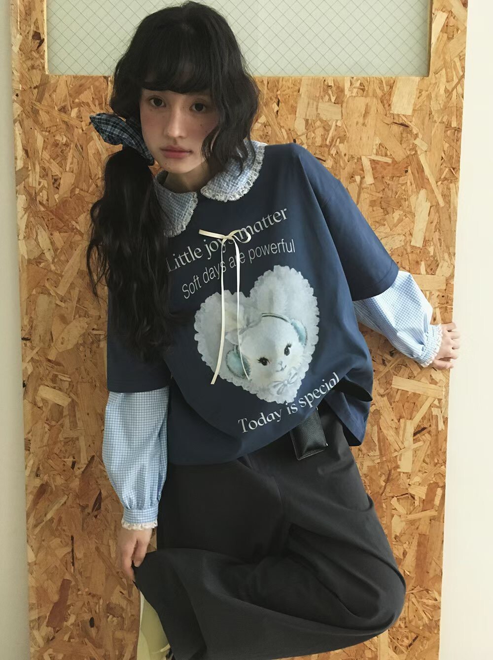 短袖耳機兔t