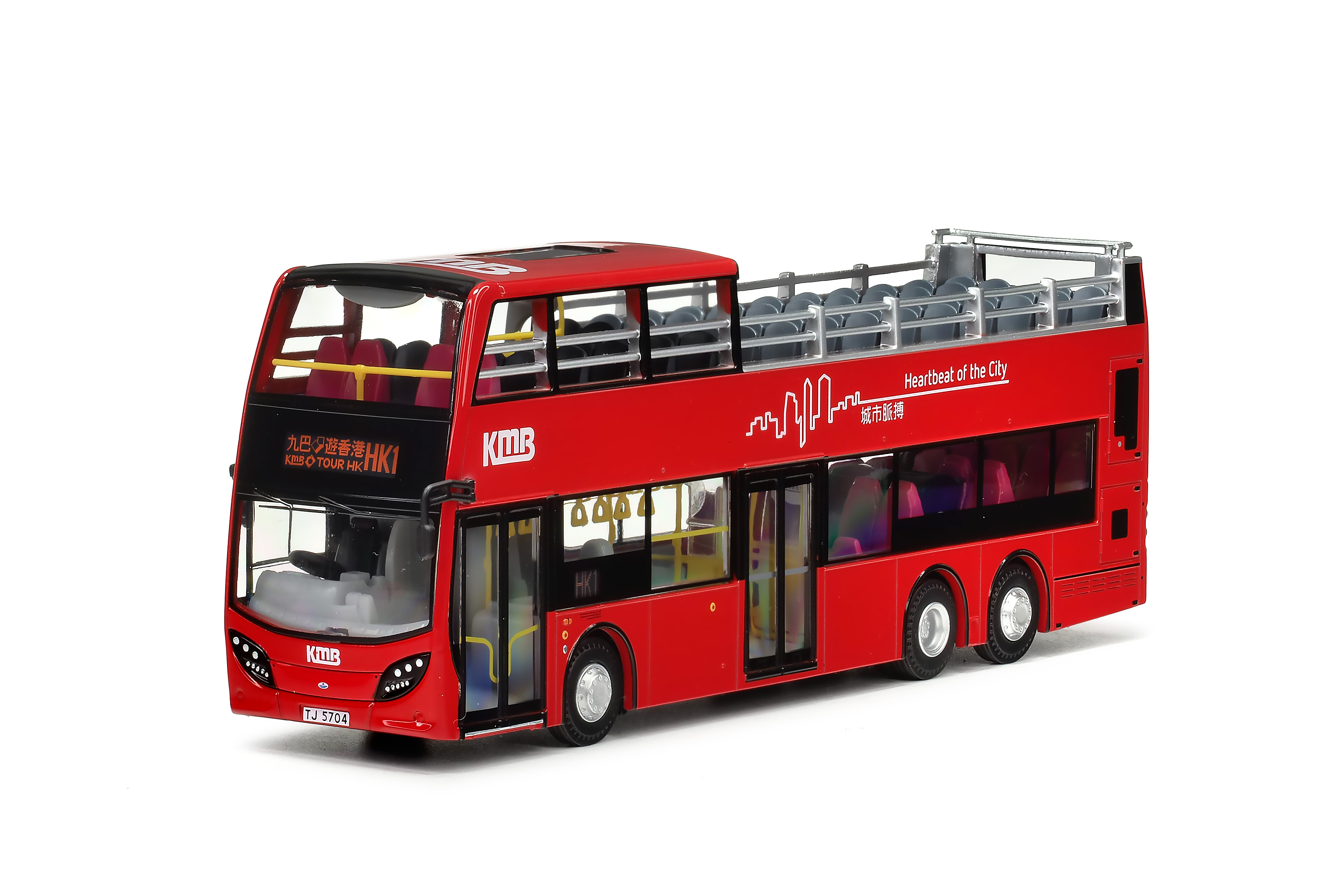KMB2026027 1:64 九巴丹尼士歐盟五代12米開篷巴士 (HK1九巴遊香港)