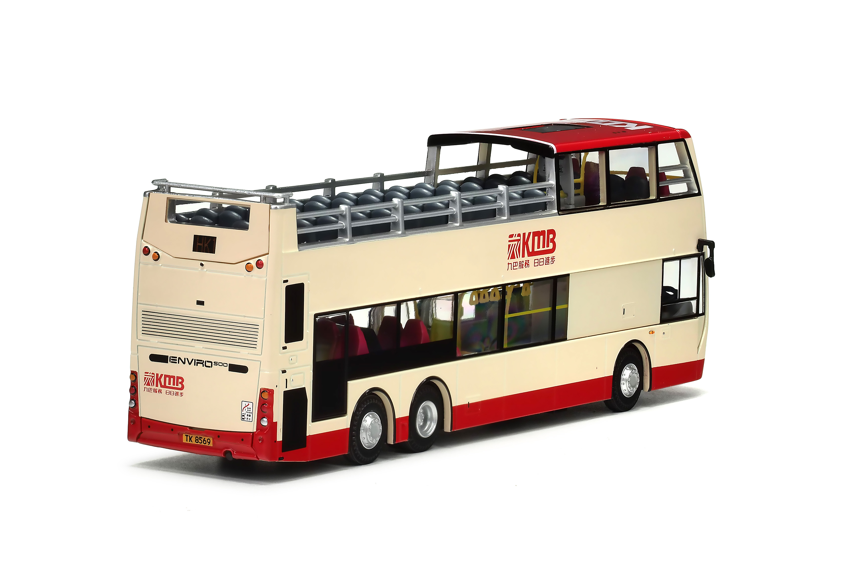 KMB2026026 1:64 九巴丹尼士歐盟五代12米開篷巴士 (HK1尖沙咀-黃大仙)