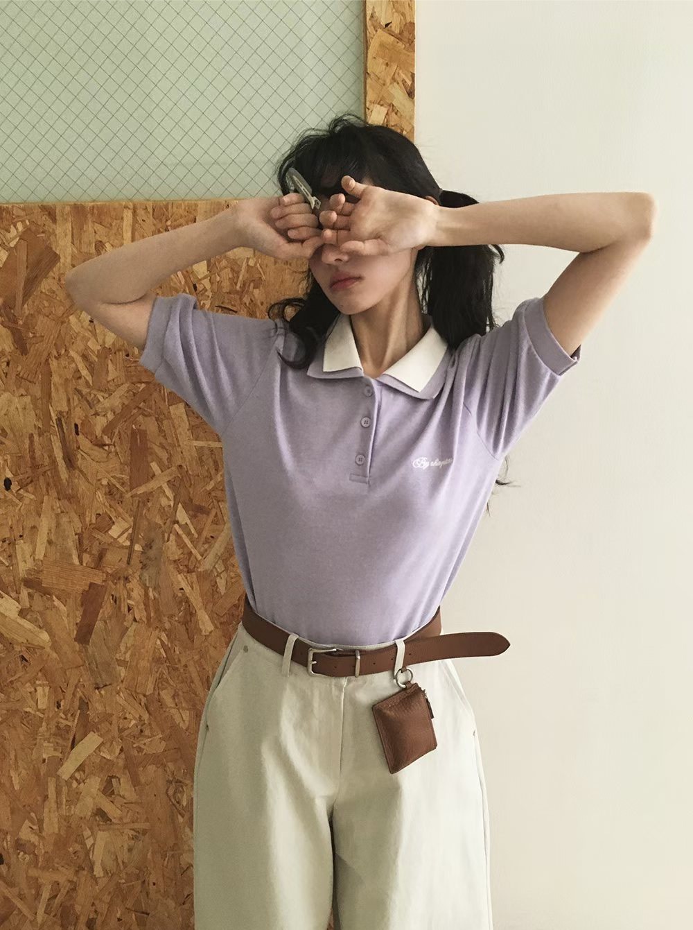 雙色領Polo衫
