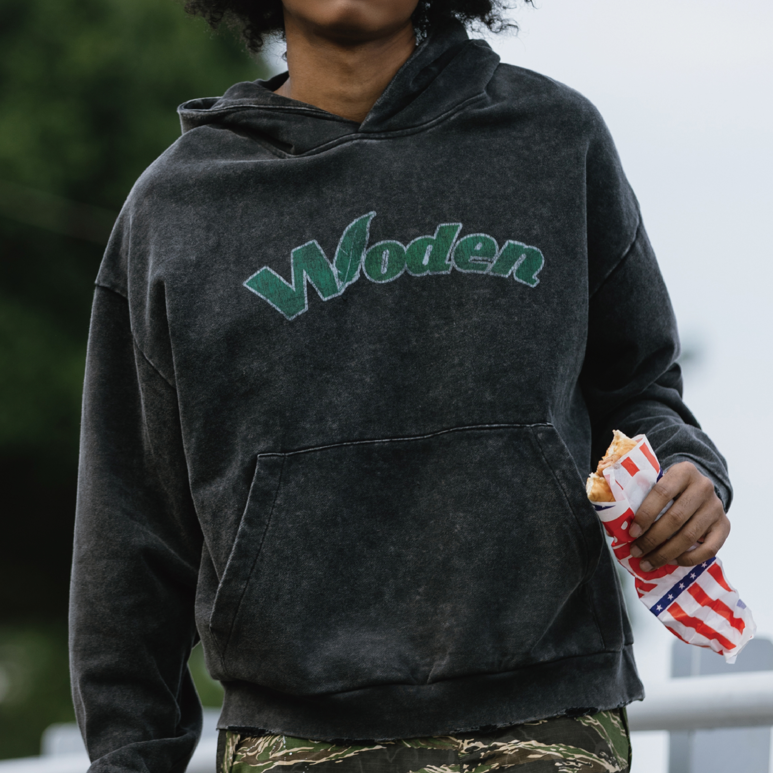 WODEN Washed Classic Logo Hoodie 水洗經典Logo帽Tee