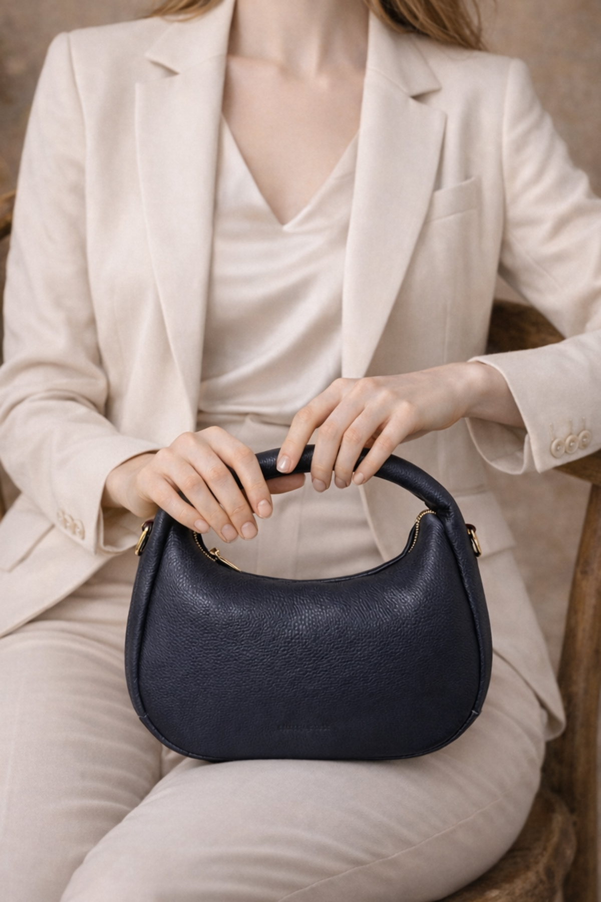 Cherry Paris Leather LAURÈNE - 4195 Marine 海藍色