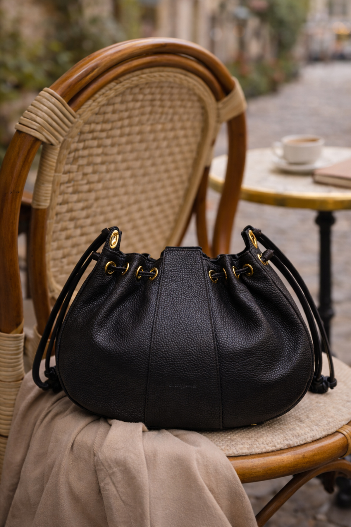 Cherry Paris Leather NOURA - 4198 Black 黑色