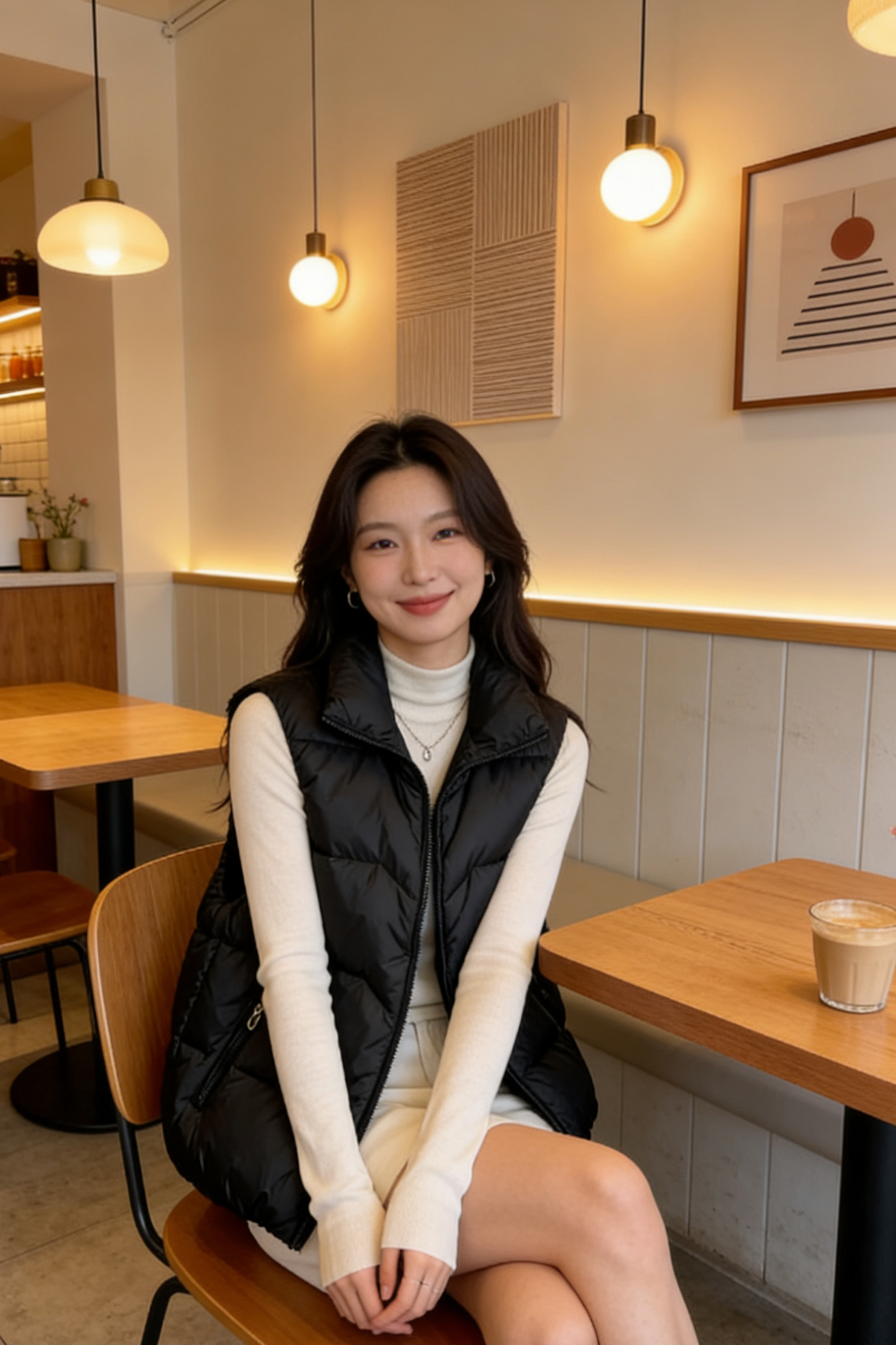 H837 立領輕便馬甲黑色