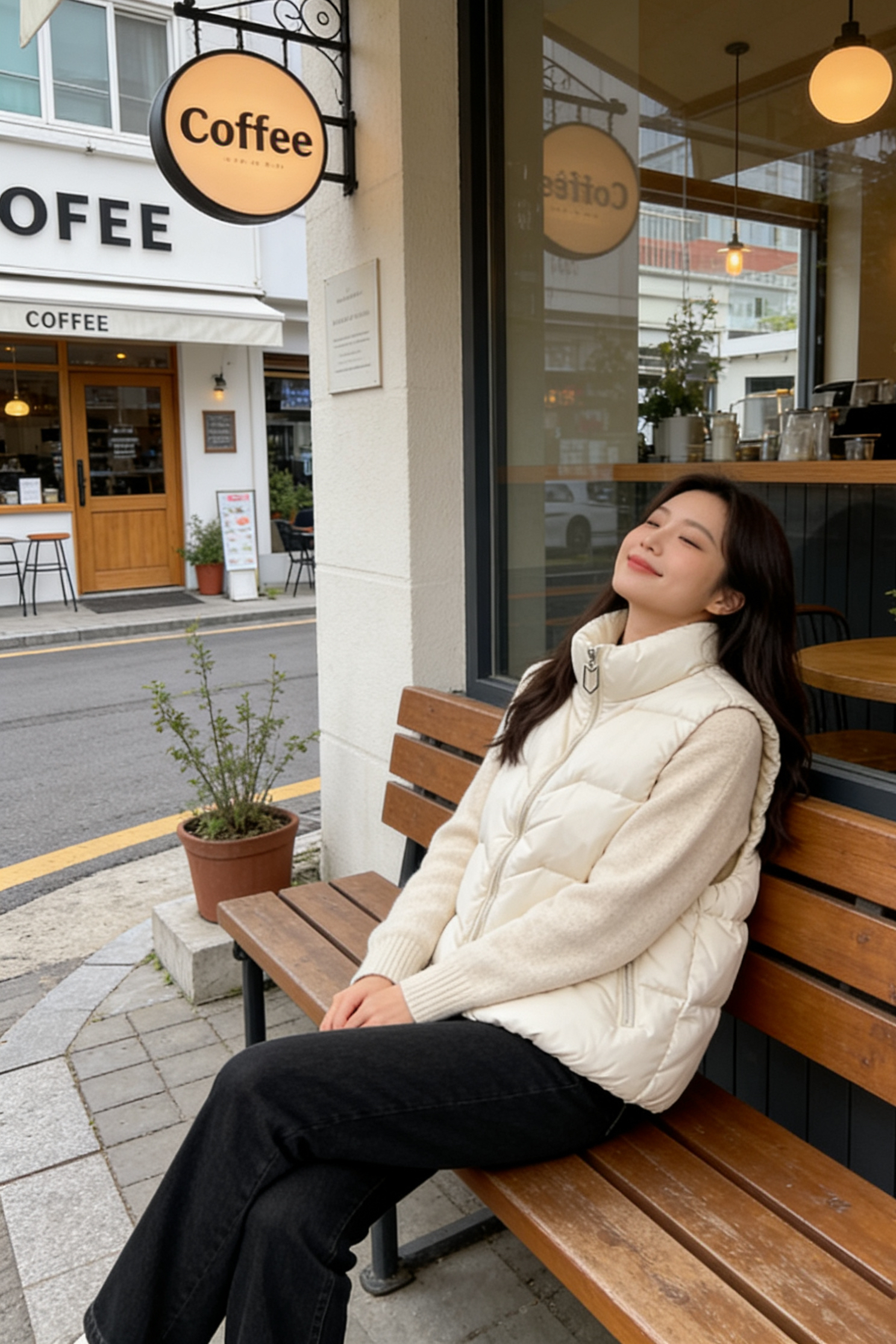 H837 立領輕便馬甲黑色