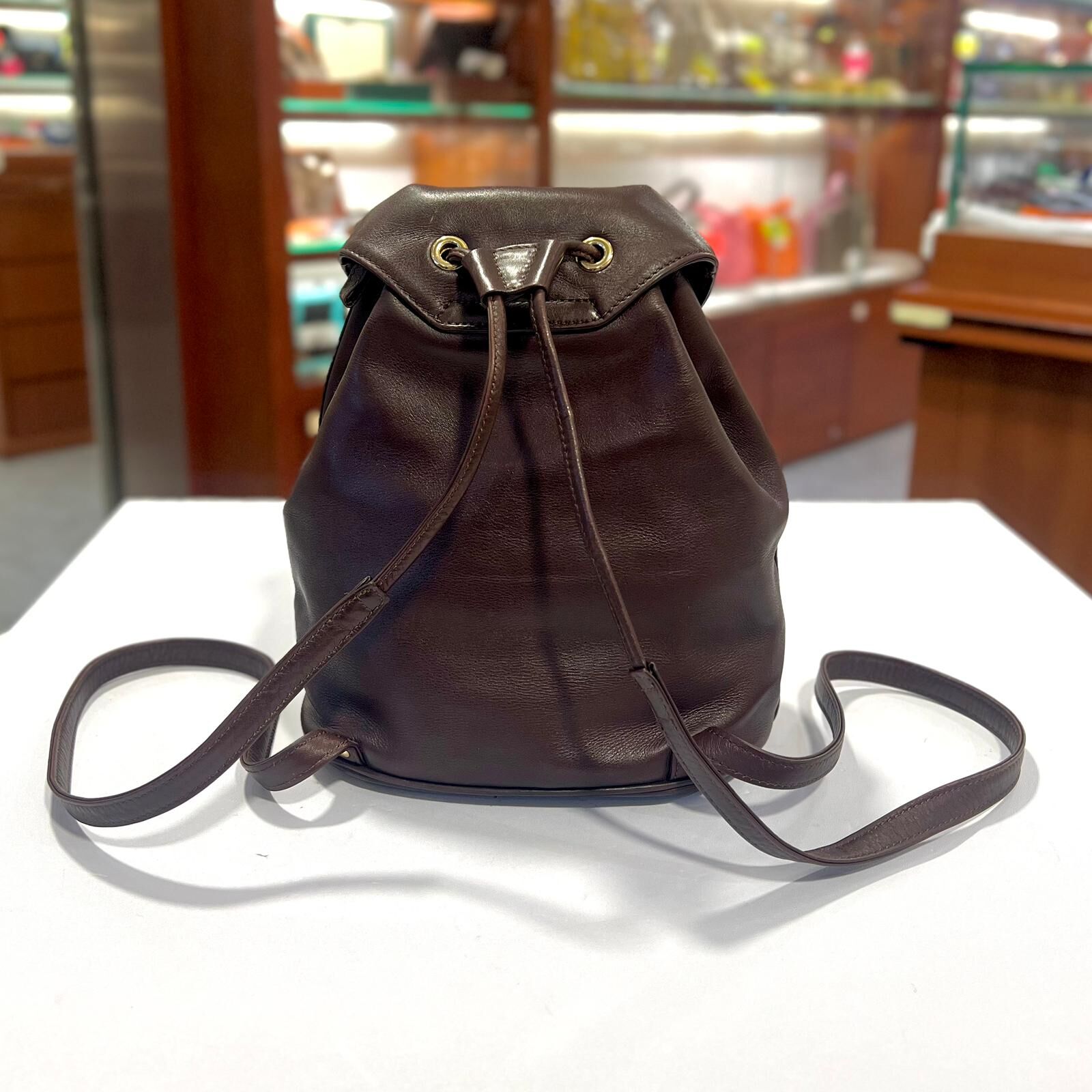 98%NEW二手DIOR BACK PACK VINTAGE 啡色金扣牛皮 #迪奧背包 #香榭站正品