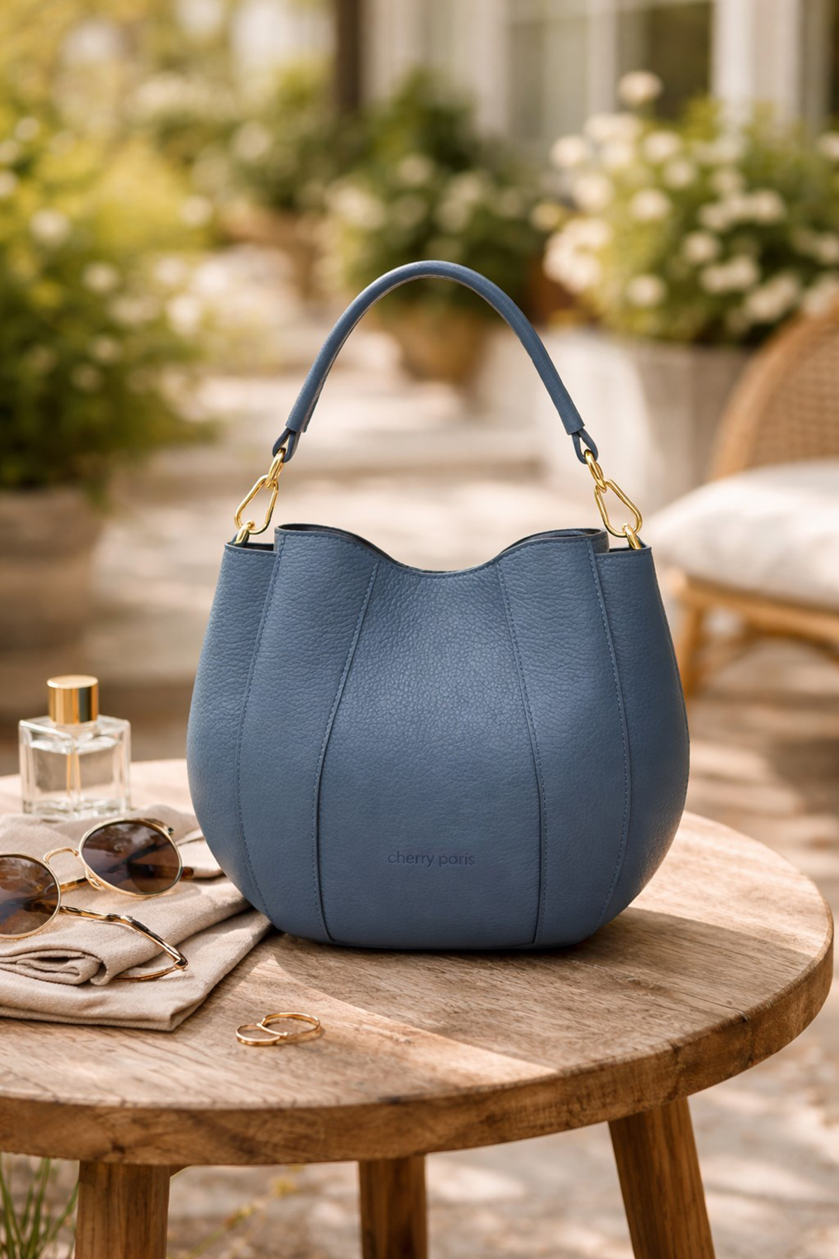 Cherry Paris Leather ODÉLIA - 4204 Jean 淺藍