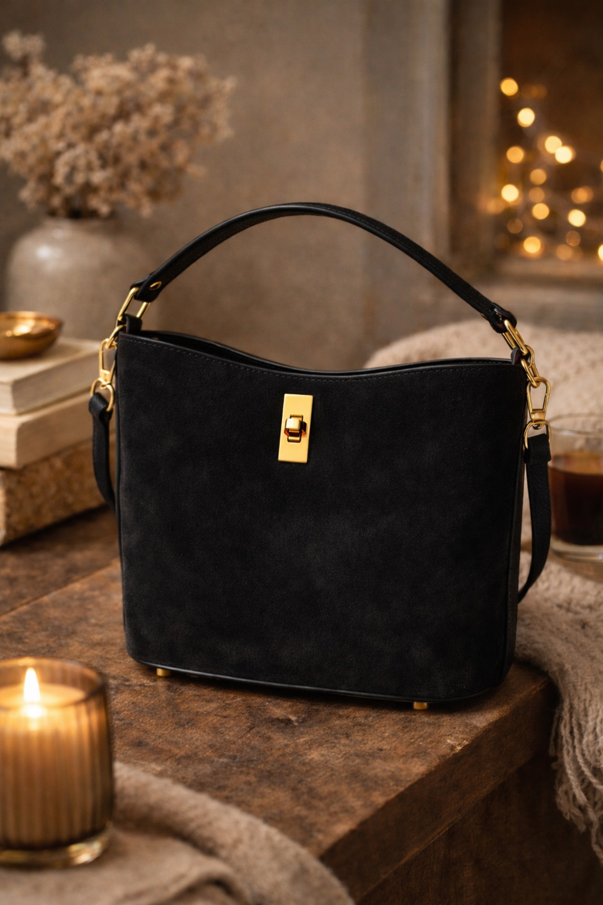 Cherry Paris Leather ALIMA SUÈDE - 4209 Black 黑色