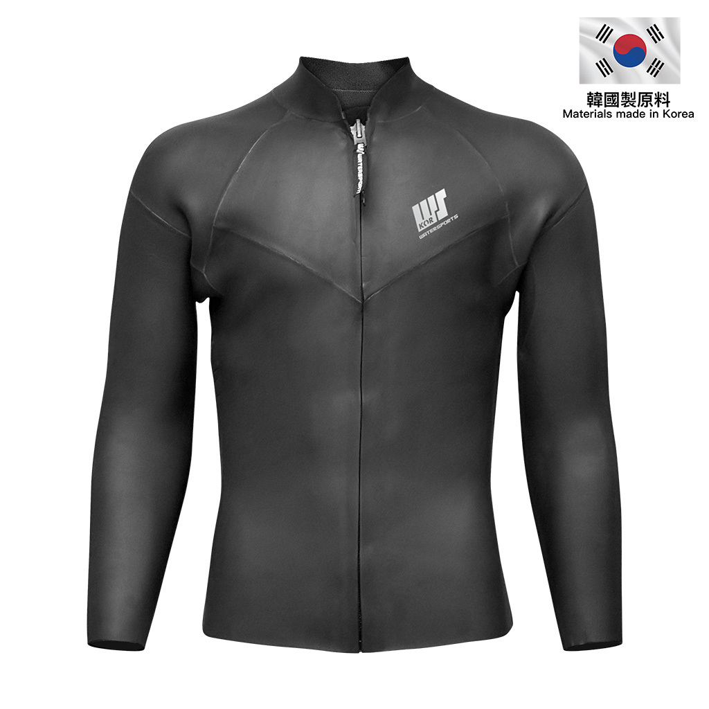 3.5mm 中性 CR 光皮防寒夾克膠衣 - 黑