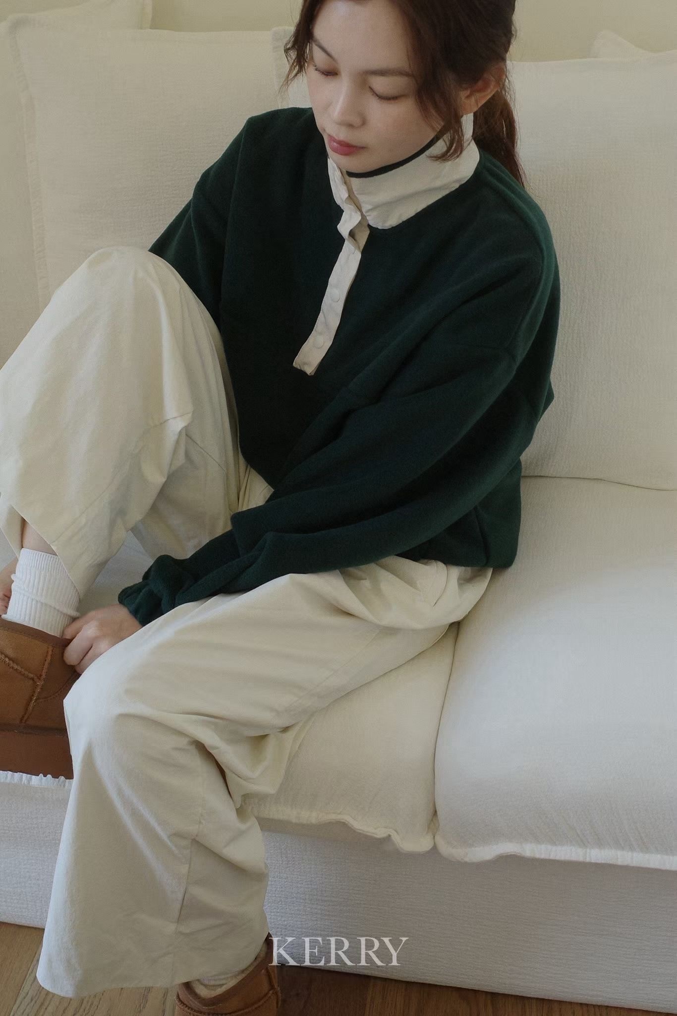 KERRY 輕便休閒九分寬褲