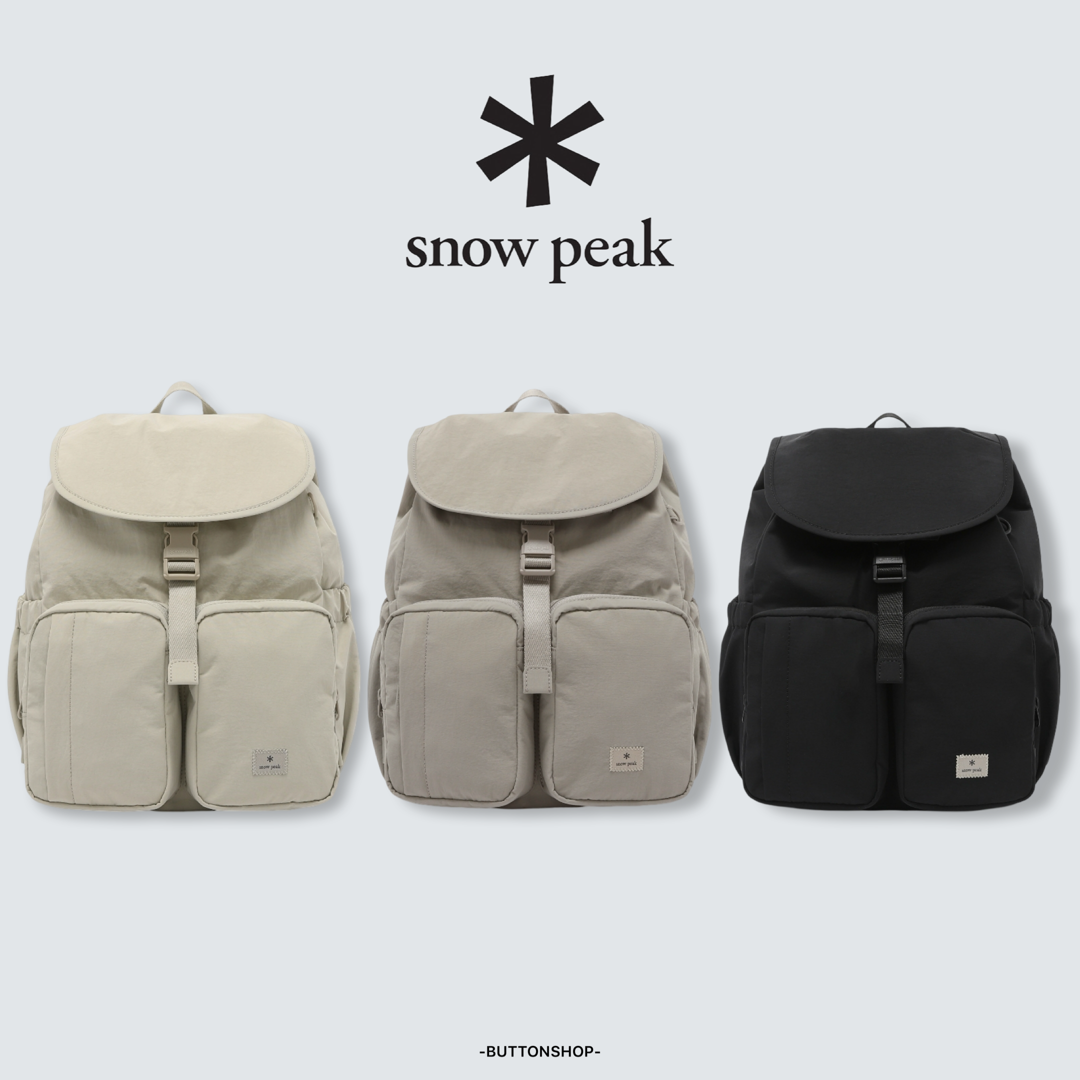 【SnowPeak 雪峰春季新品限時開團🔥 2/6 晚上12:00準時收單～】snow peak Cample Backpack 12L 26年新款 雙口袋 後背包 12升 S26ZWCBP12