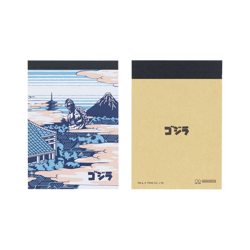 哥吉拉x浮世繪 迷你便條紙 海上版 4款套組｜SUN STAR 日本