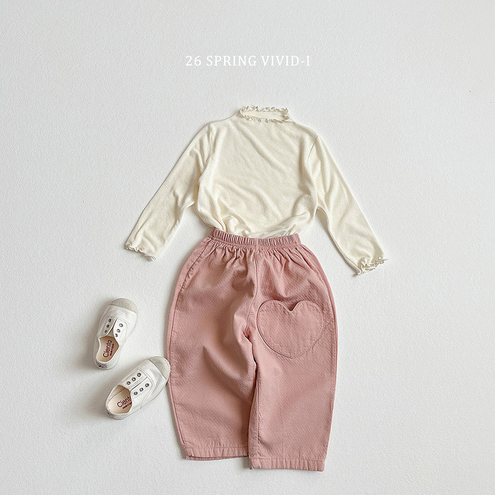 正韓春vividi 2色愛心口袋直筒褲