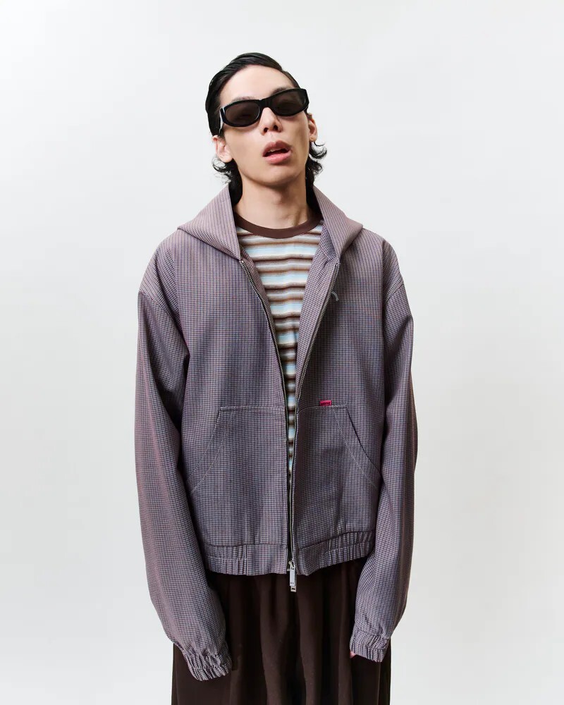 WTNC HOUNDSTOOTH CHECK ZIP HOODIE 千鳥格 拉鍊 衛衣 外套