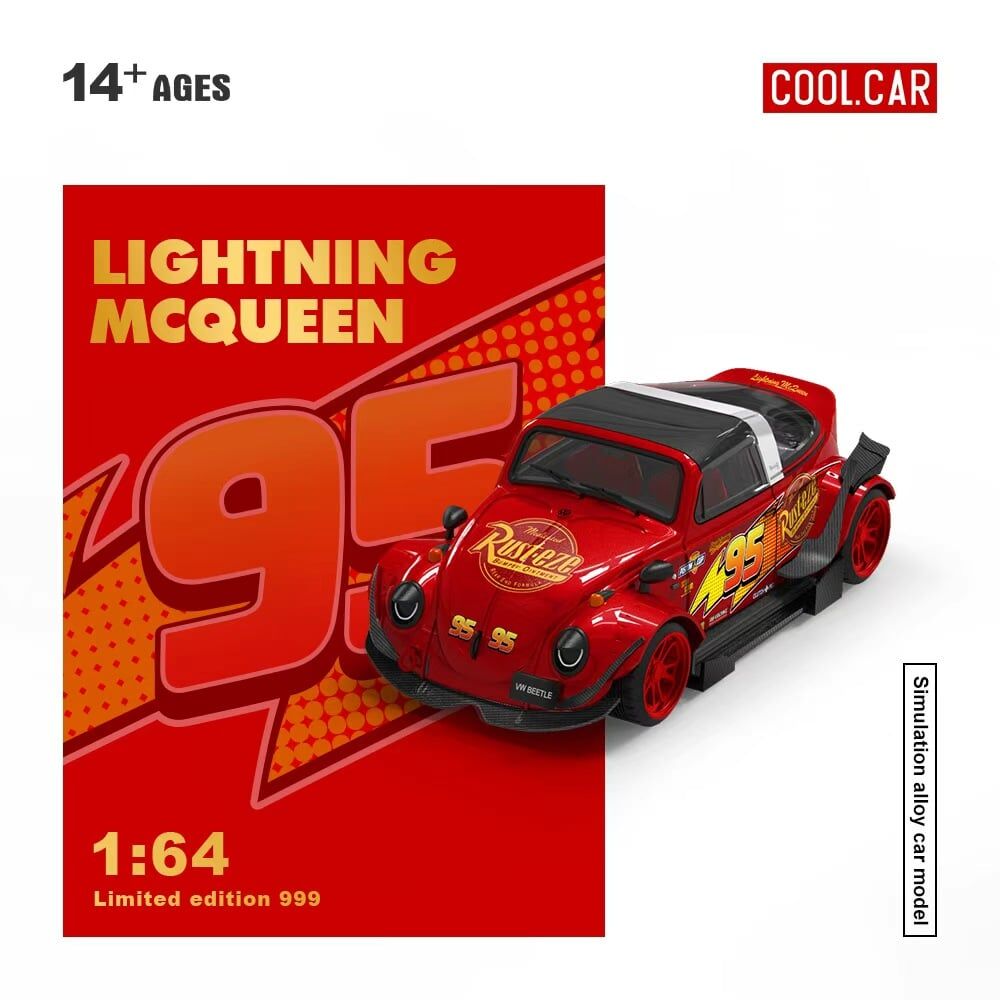 預訂:1/64 Cool Car  RWB Beetle Targa Lightning McQueen (CC646233 )