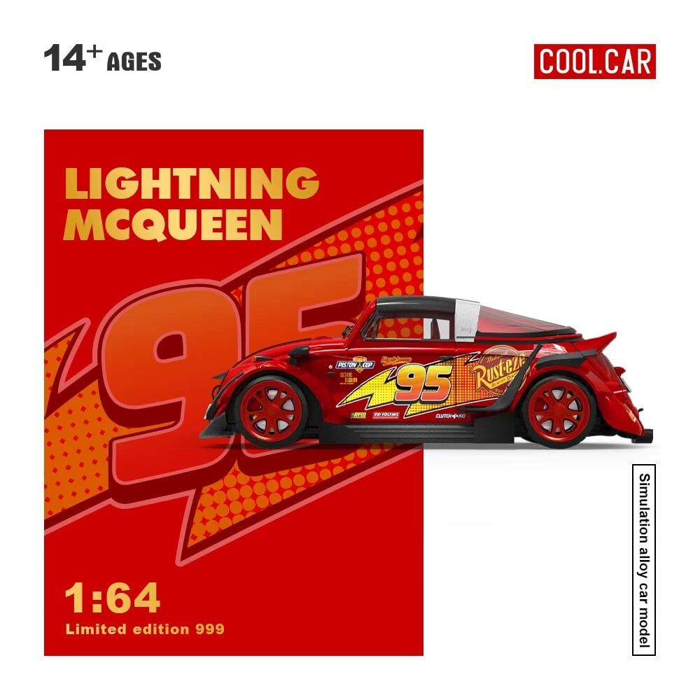 預訂:1/64 Cool Car  RWB Beetle Targa Lightning McQueen (CC646233 )