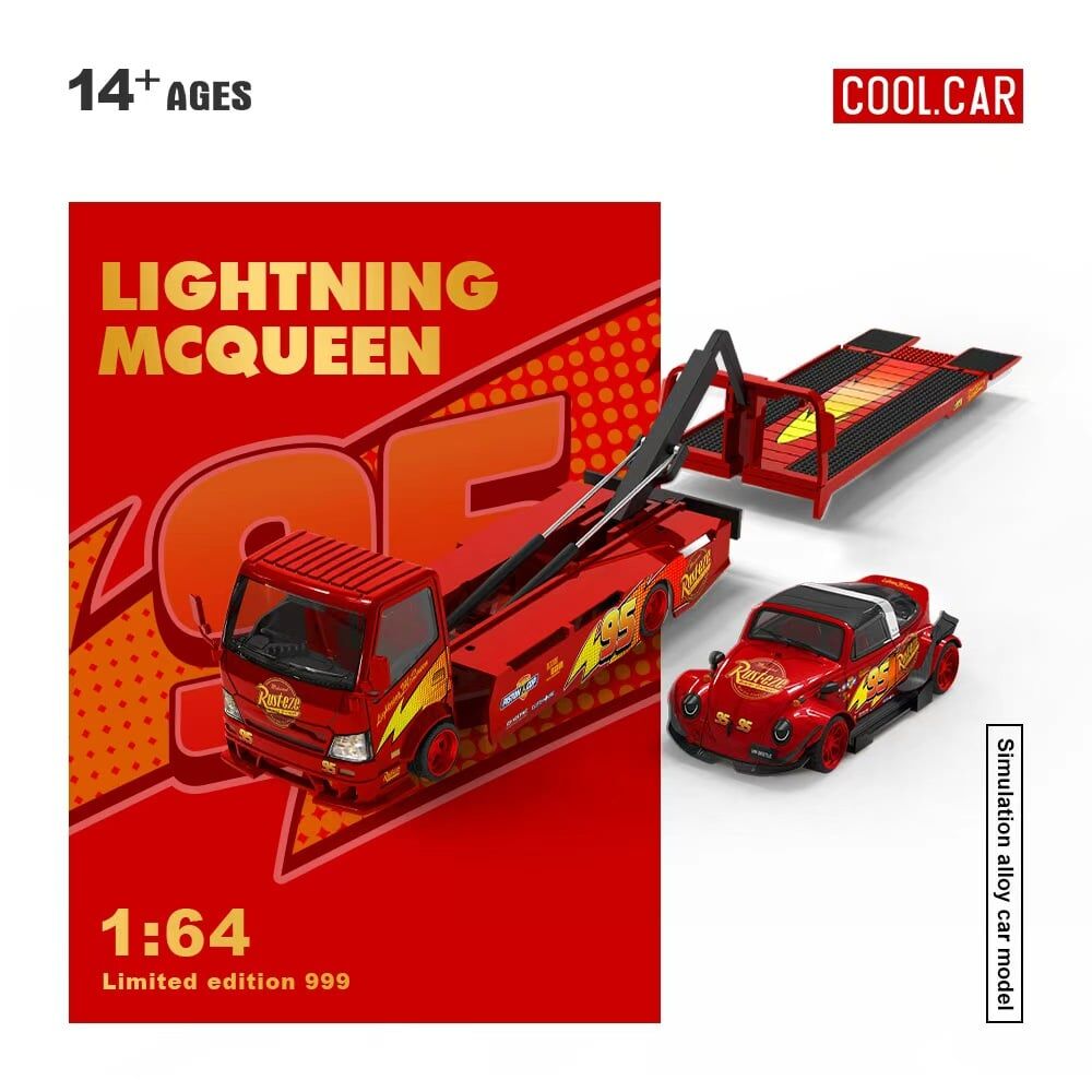 預訂:1/64 Cool Car Lightning McQueen Trailer Set (CC647229-T)