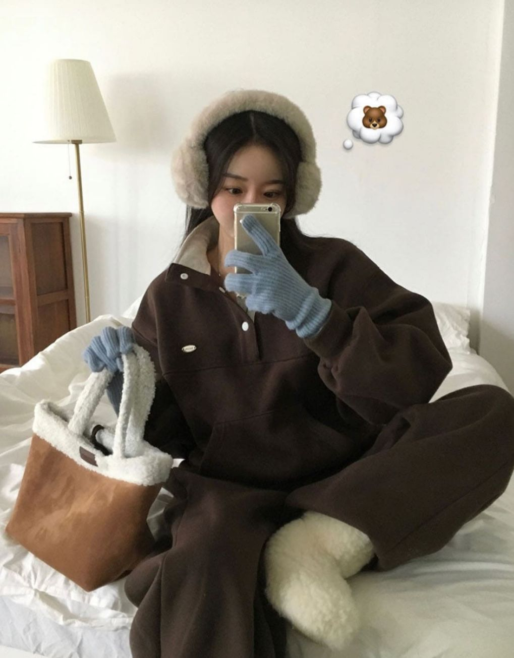 啪鈕拼色領衛衣(啡色)