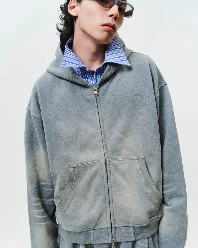 WTNC WASHED ZIP HOODIE JACKET 水洗 拉鍊 衛衣 外套
