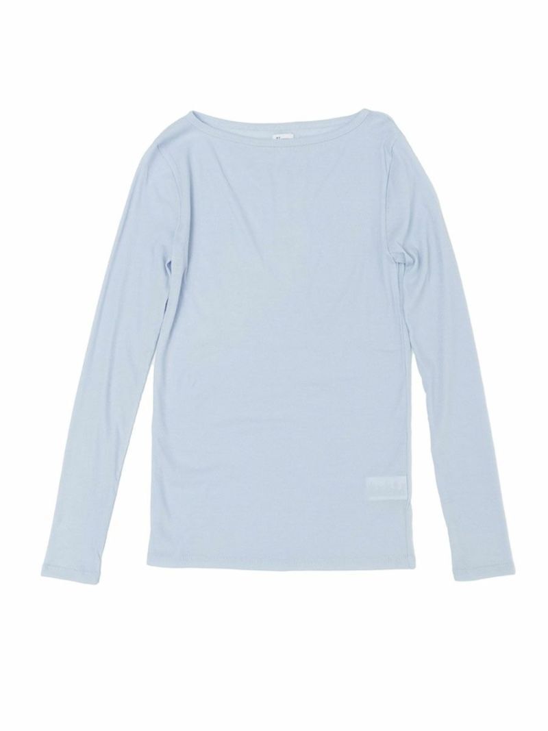 MY SHEER TELECO BOAT NECK TOP L/S (2COL)