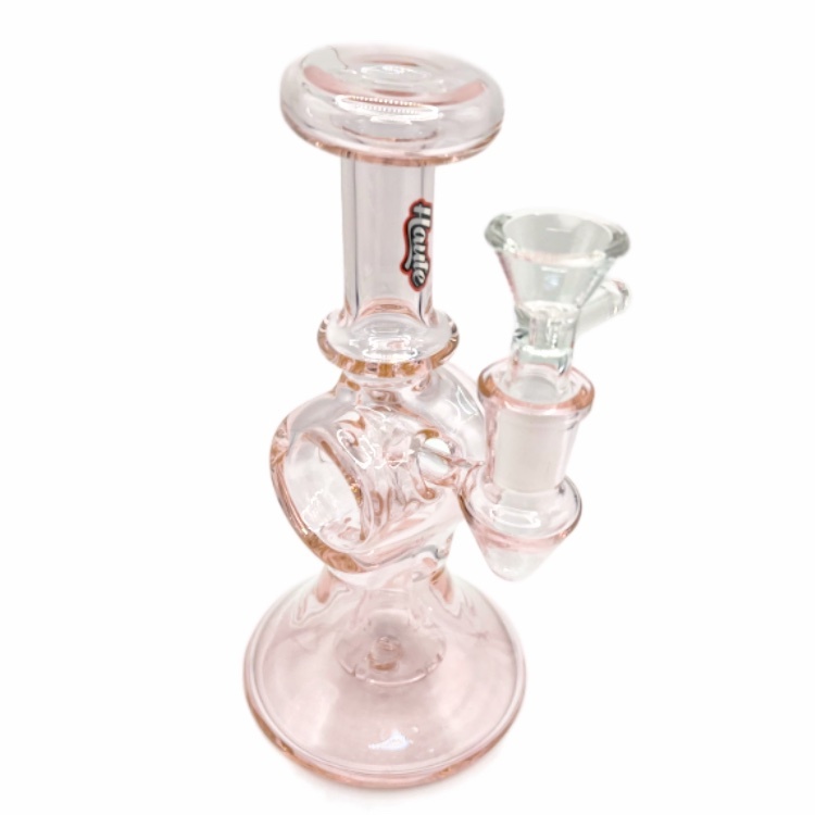 🇨🇦Haute - Pinky Mini Recycle Glass Bong 粉色迷你循環水煙壺