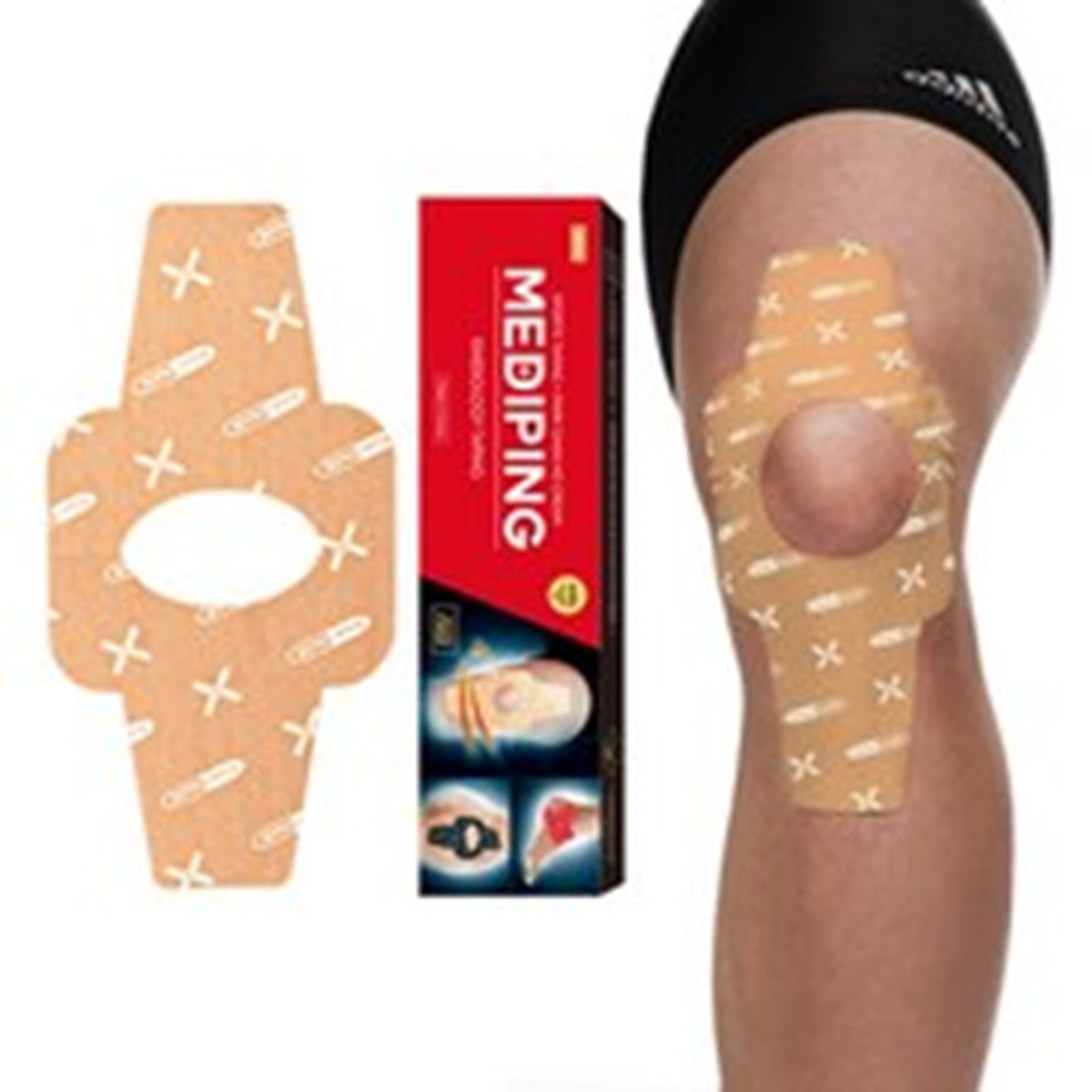 US003 PowerfulX - Mediping 10秒輕鬆貼布 16ea 鑽石型 (適用膝頭、腳踭腳踝、肩膀) Exp: 2028.01.18