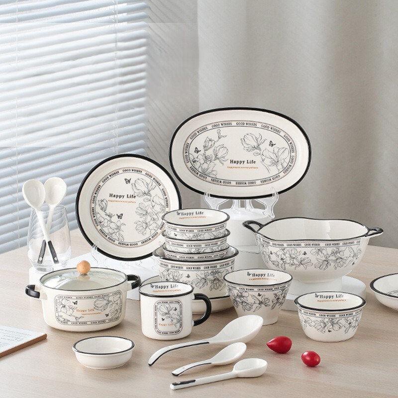 《6557》小香風輕奢陶瓷餐具系列