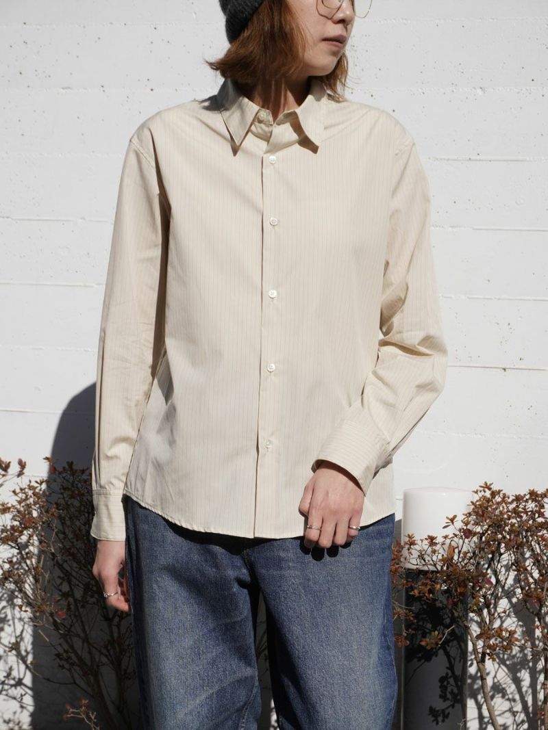 MY BASIC REGULAR COLLAR SHIRT SMALL STRIPE (2COL)