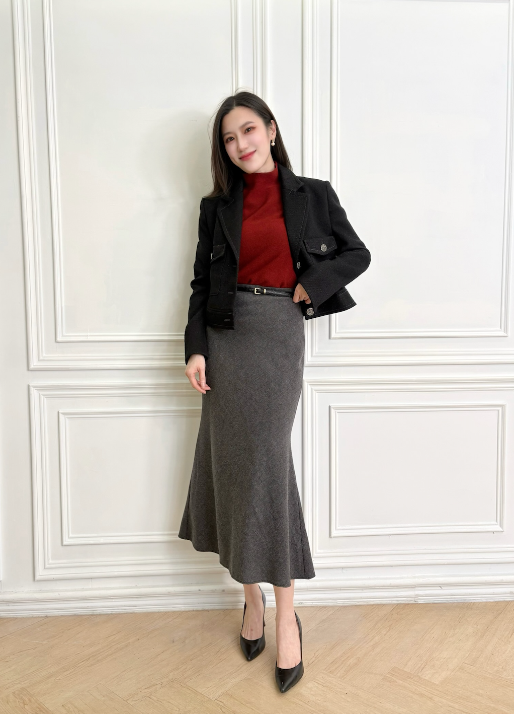 極舒適!彈性棉料長裙