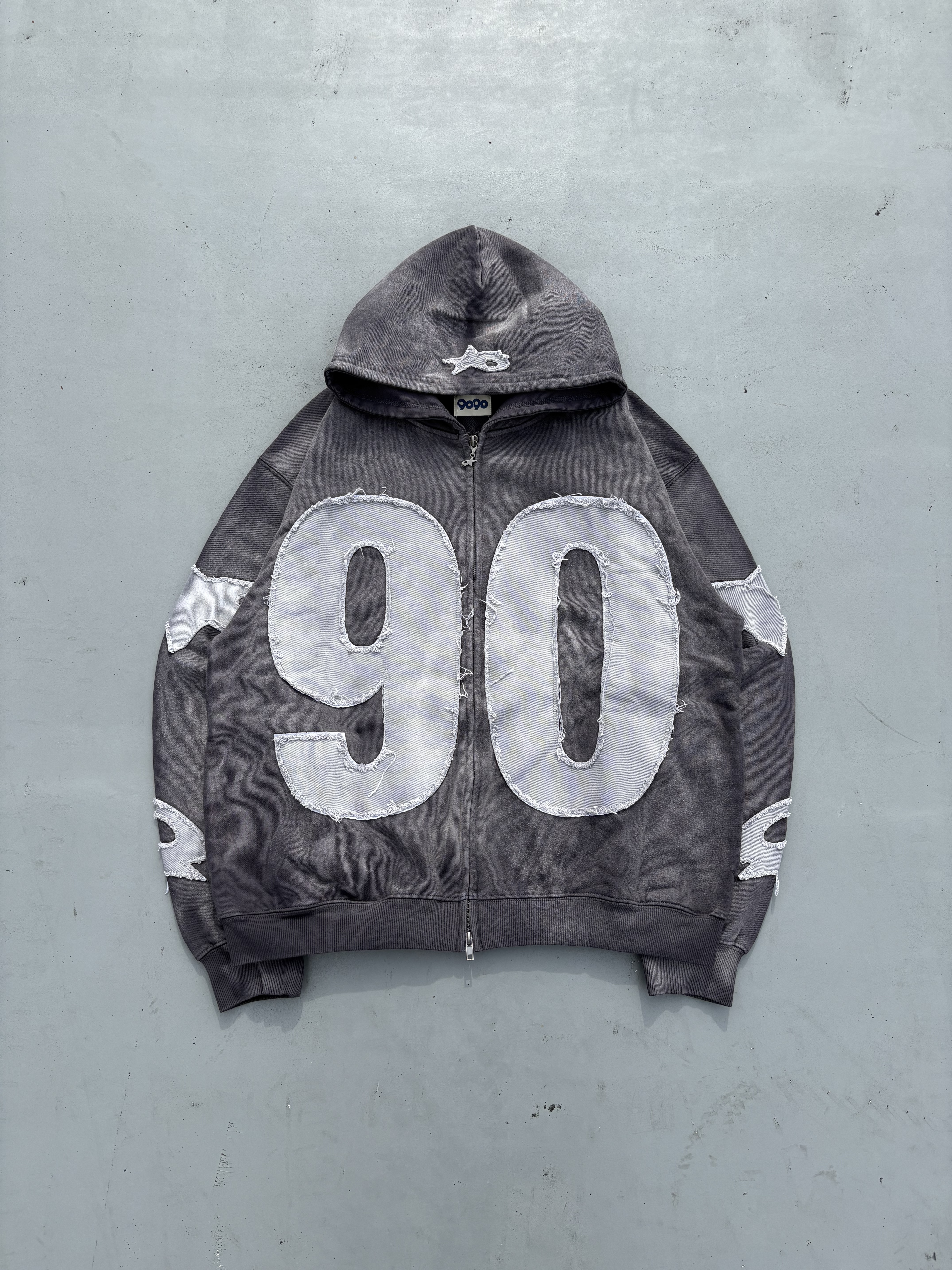 Numbering With Star Logo Zip Hoodie