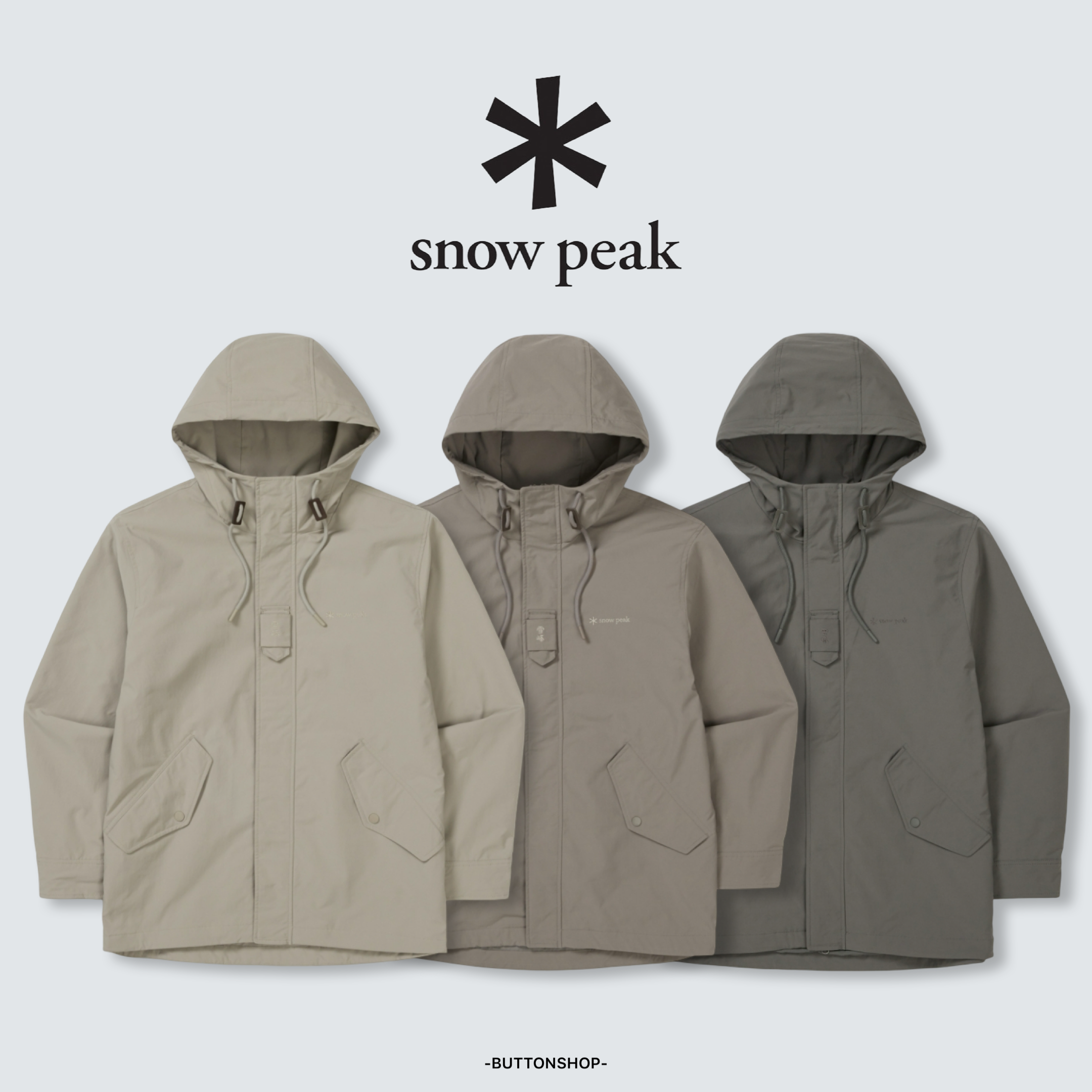 【SnowPeak 雪峰春季新品限時開團🔥 2/6 晚上12:00準時收單～】snow peak Clend Jacket 胸前可替換布標 防曬 防風外套 S26SMDJK12