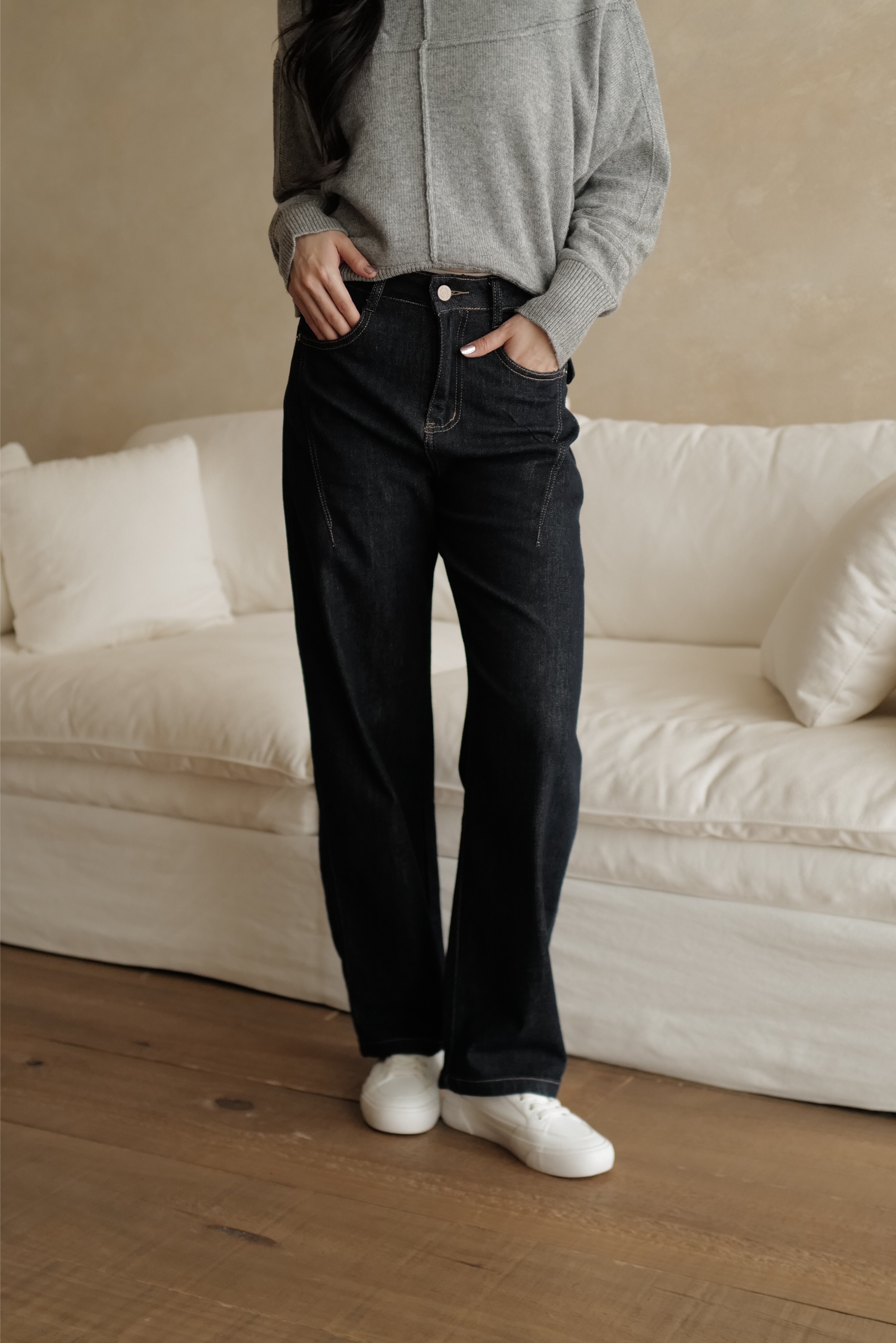 丹寧新版彎刀褲