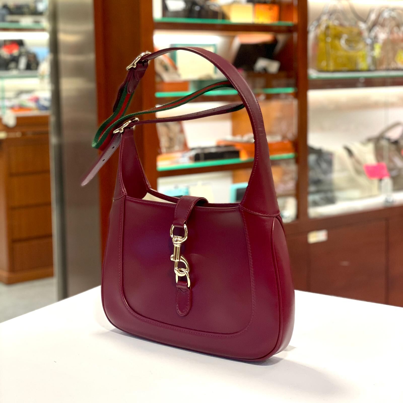 限時特價❣️全新GUCCI單肩/斜背包  JACKIE 1961 ROSSO ANCORA 紅色油蠟皮 #BRAND NEW #香榭站正品