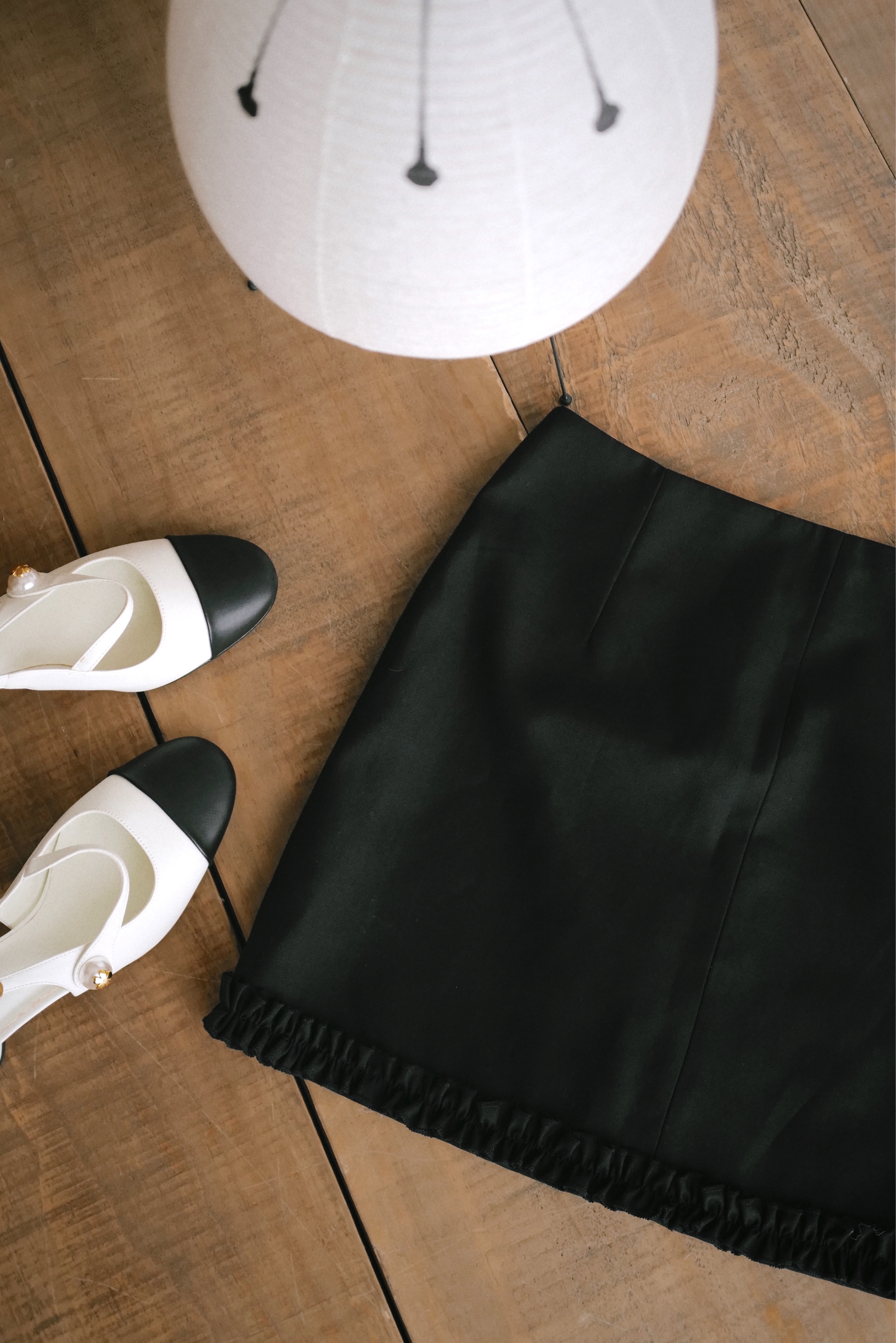 黑色花邊半身褲裙