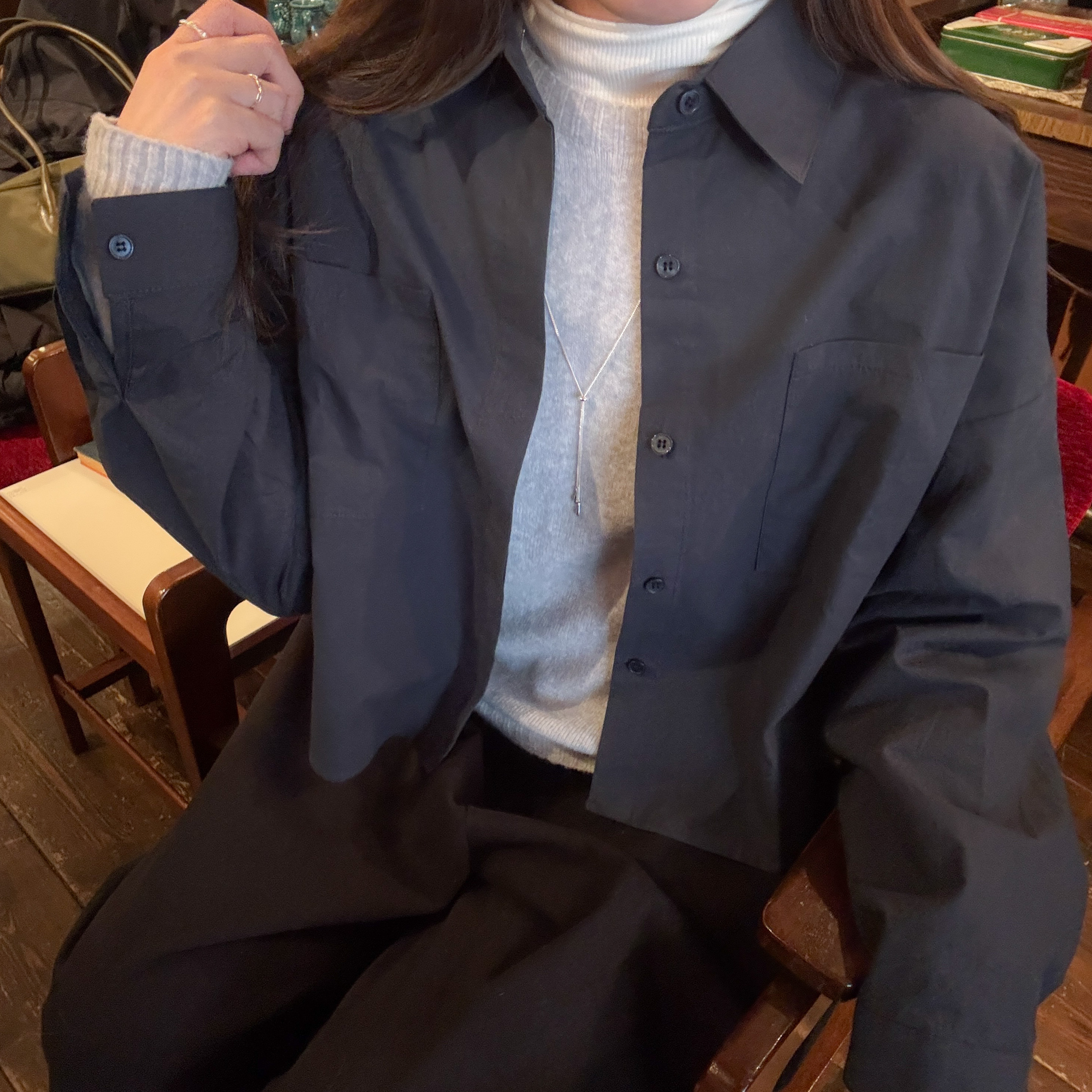 風褸料短版恤衫