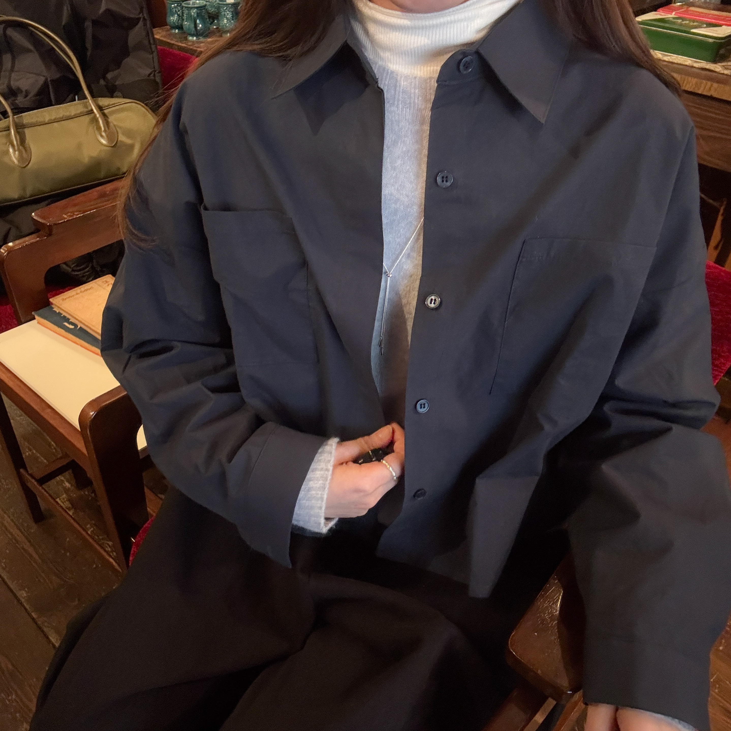 風褸料短版恤衫