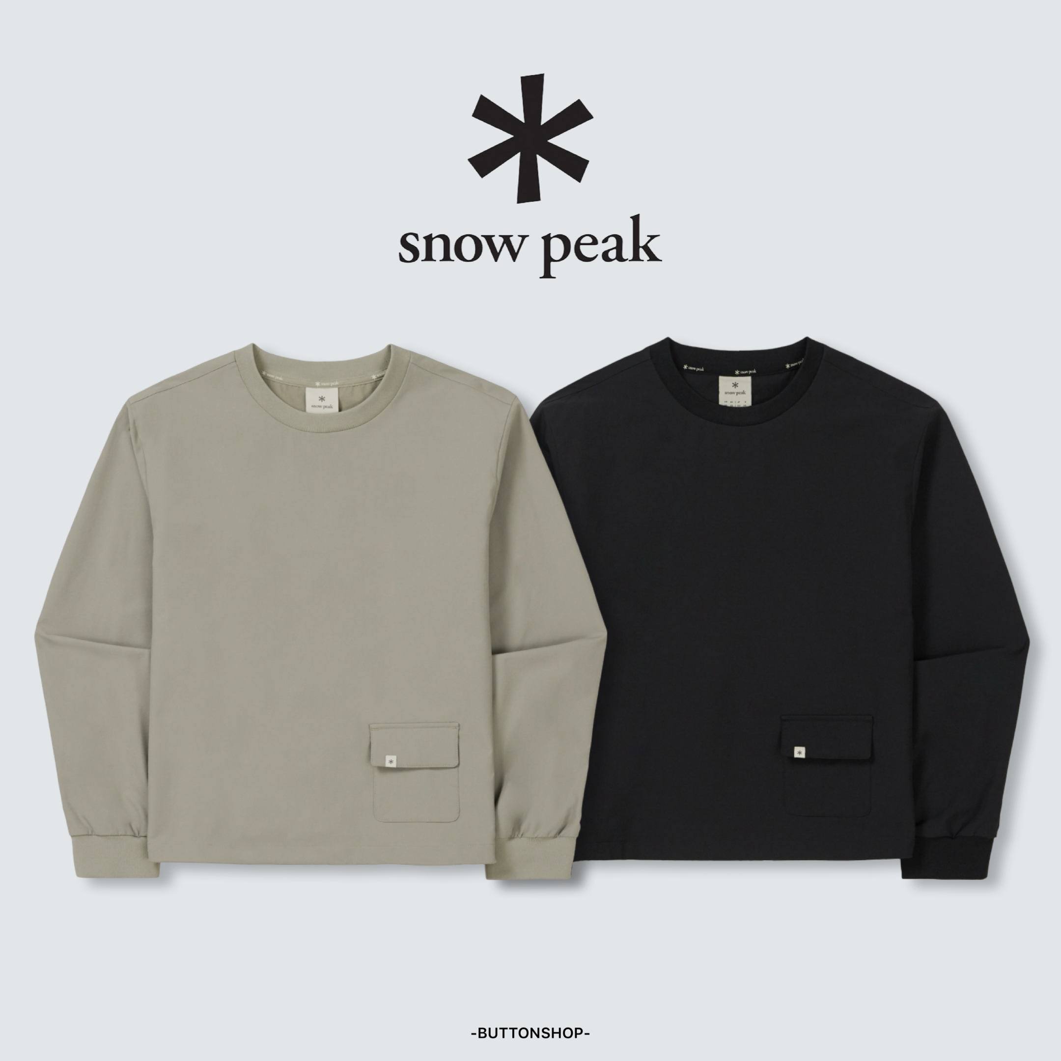 【SnowPeak 雪峰春季新品限時開團🔥 2/6 晚上12:00準時收單～】snow peak Lago Women Sweatshirt 女款 腰間口袋 大學tee S26SWTHT27