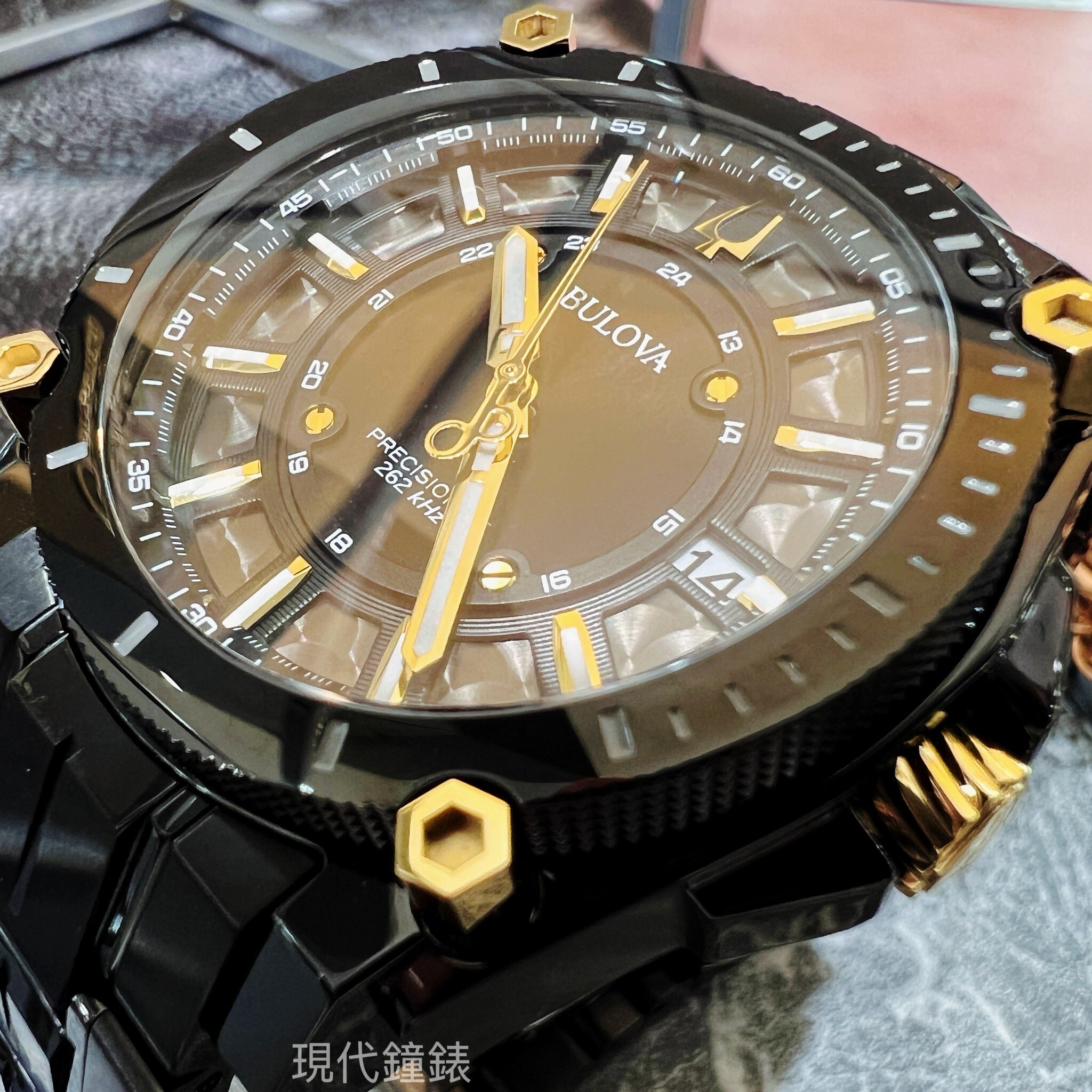 【BULOVA 寶路華】Precisionist系列 滑動式秒針腕錶98B408 40mm 現代鐘錶