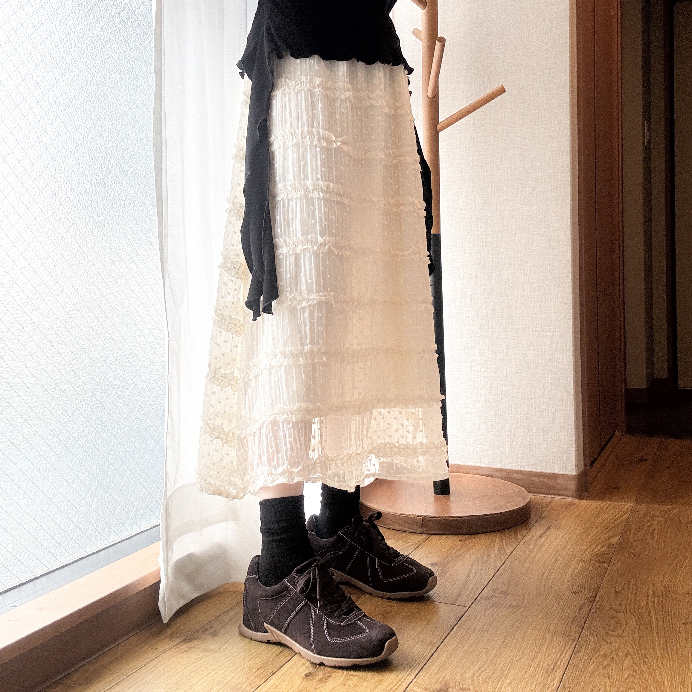 粒粒雪紡蛋糕裙