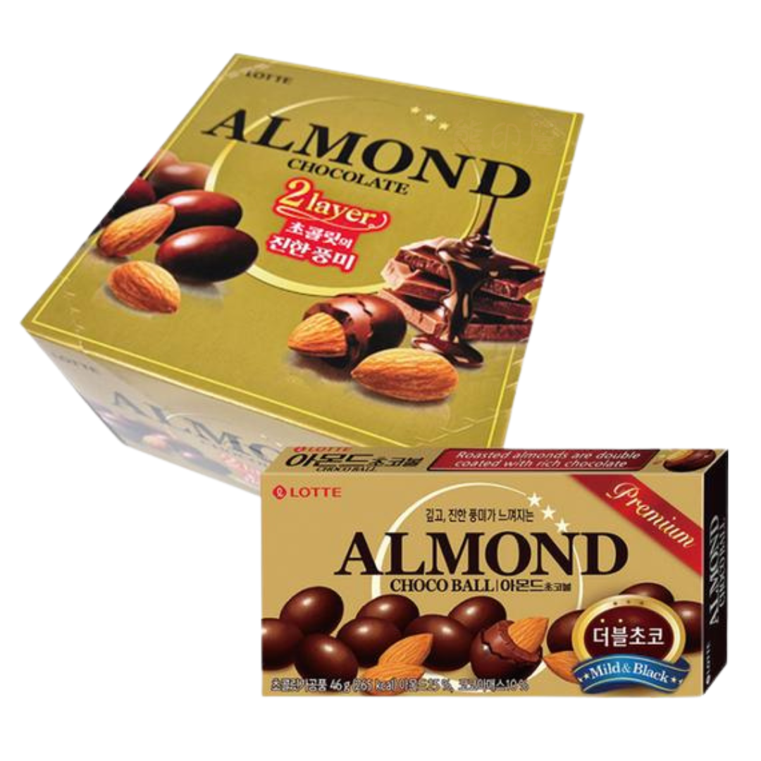 韓國樂天杏仁雙層朱古力波(46GX10)原盒