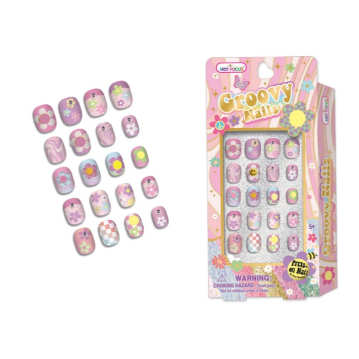 【樂森藥局】幼福文化 彩虹花花─3D指甲貼片(GROOVY NAILS)