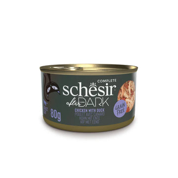 Schesir - After Dark系列 - 雞肉鴨肉配方無穀肉絲主食罐 80g (每24罐@$14.5, 48罐@$14可混其他同價Schesir罐)