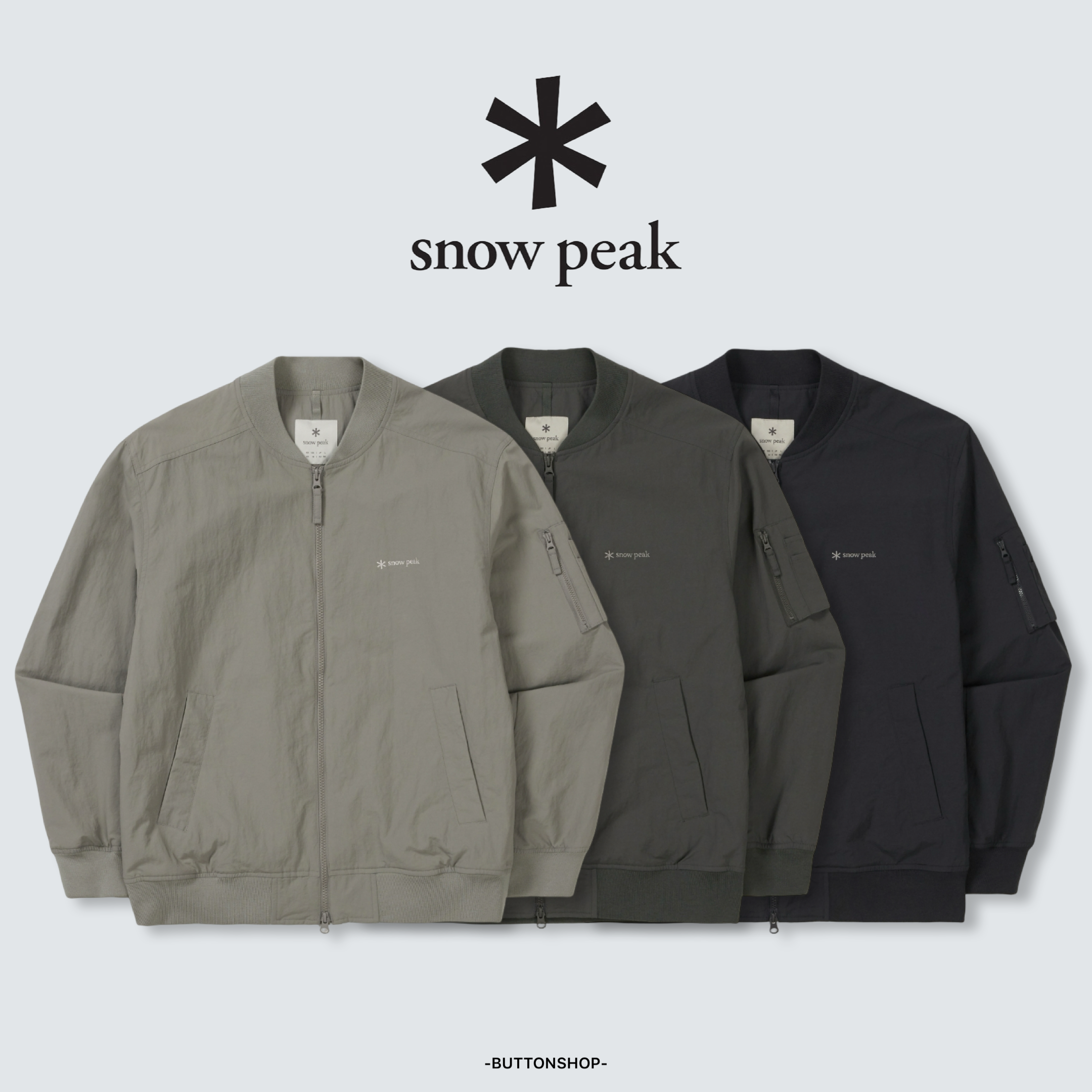 【SnowPeak 雪峰春季新品限時開團🔥 2/6 晚上12:00準時收單～】snow peak Cample Bomber Jacket Cample 飛行夾克 防曬 S26ZMCWB14