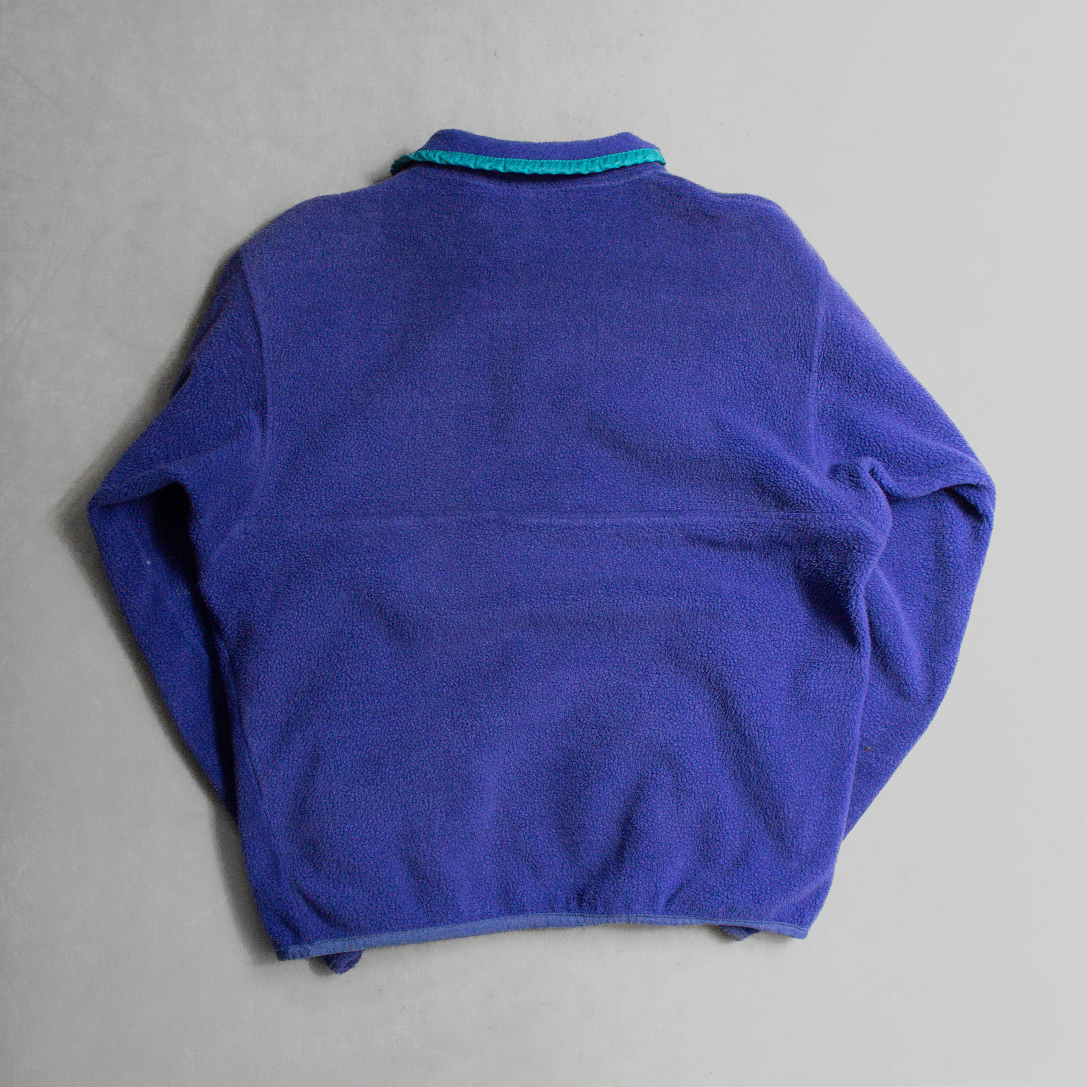 80-90S PATAGONIA SYNCHILLA SNAP-T 美國製 藍紫色 刷毛 高領 套頭 上衣