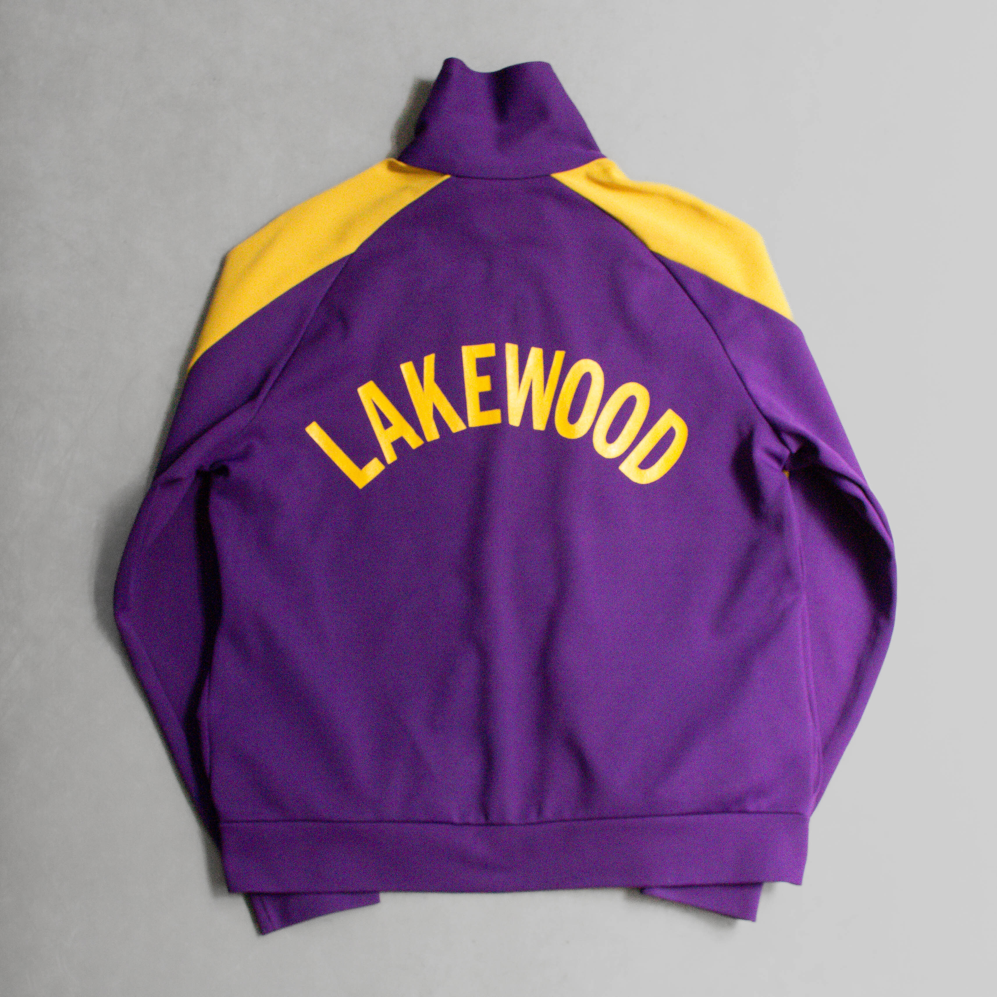 70-80S VINTAGE TRACK JACKET 美國製 紫色 高領 飛腳 運動 外套