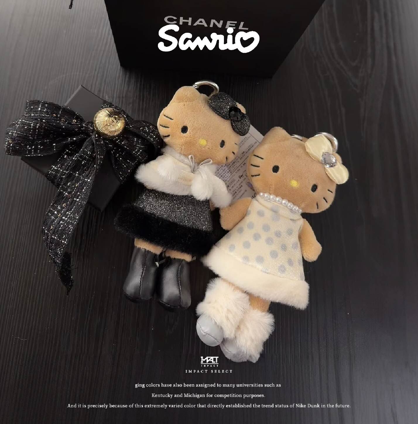 Sanrio三麗鷗 x Hello Kitty凱蒂貓 冬季限定 黑皮 貴婦小香風 波點 貝雷帽 披肩 三款