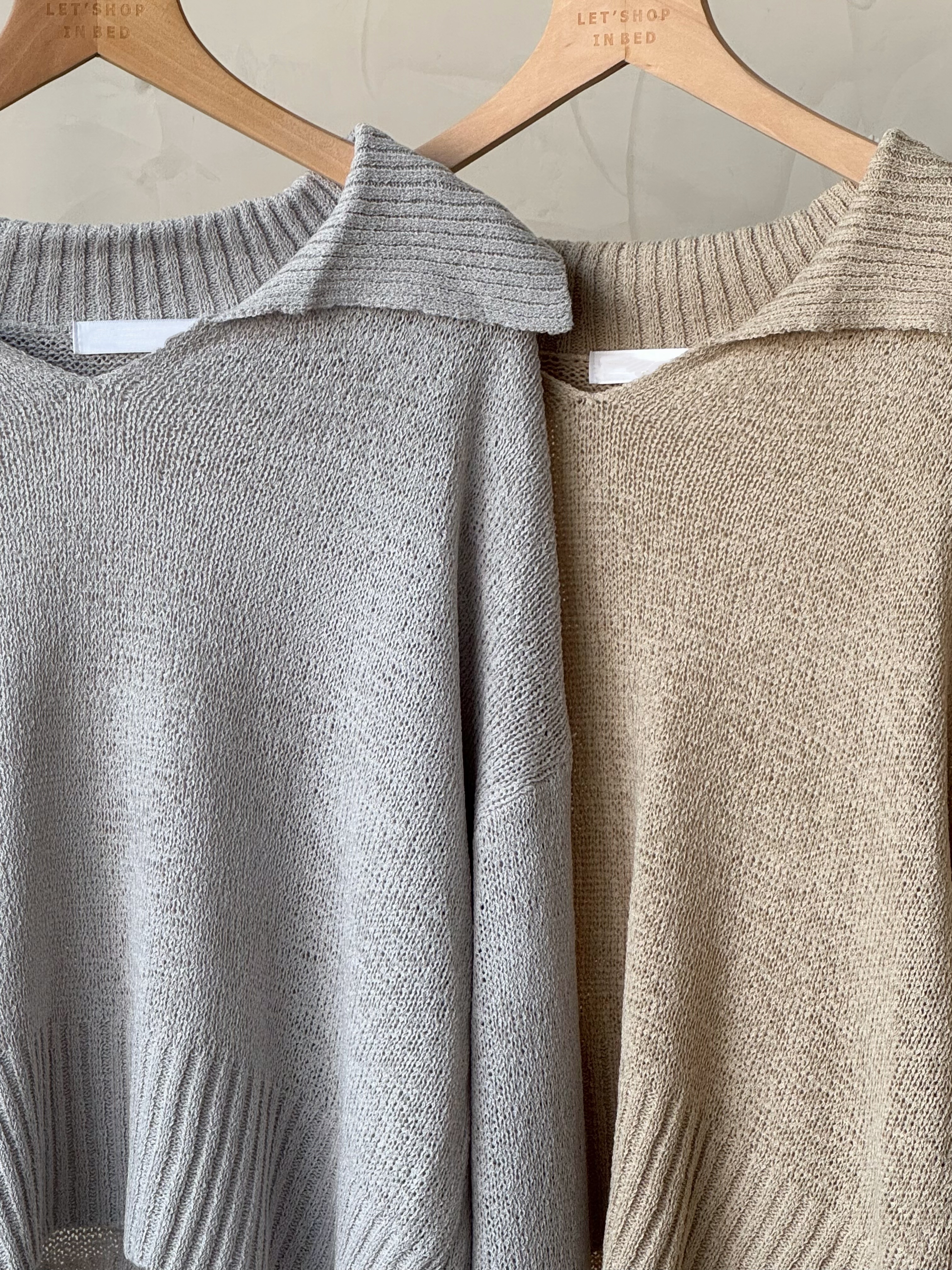 KR469 百搭休閒微V領針織上衣TOP-2色