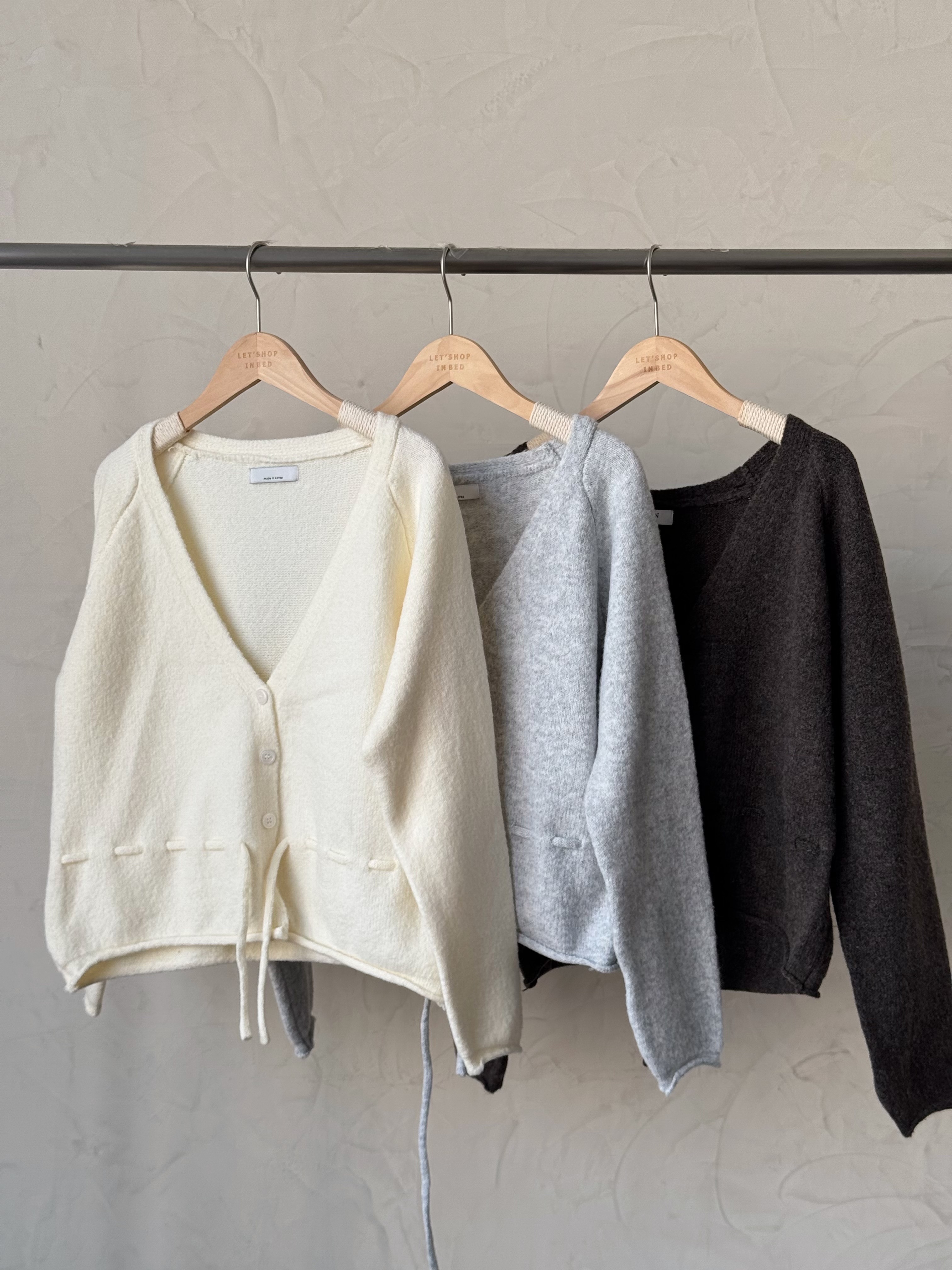 KR470 氣質綁帶收腰開衫上衣TOP-3色