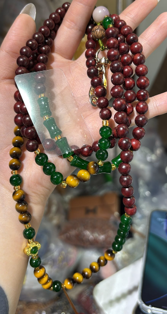 260131 - C35 血檀木金虎眼長電話繩