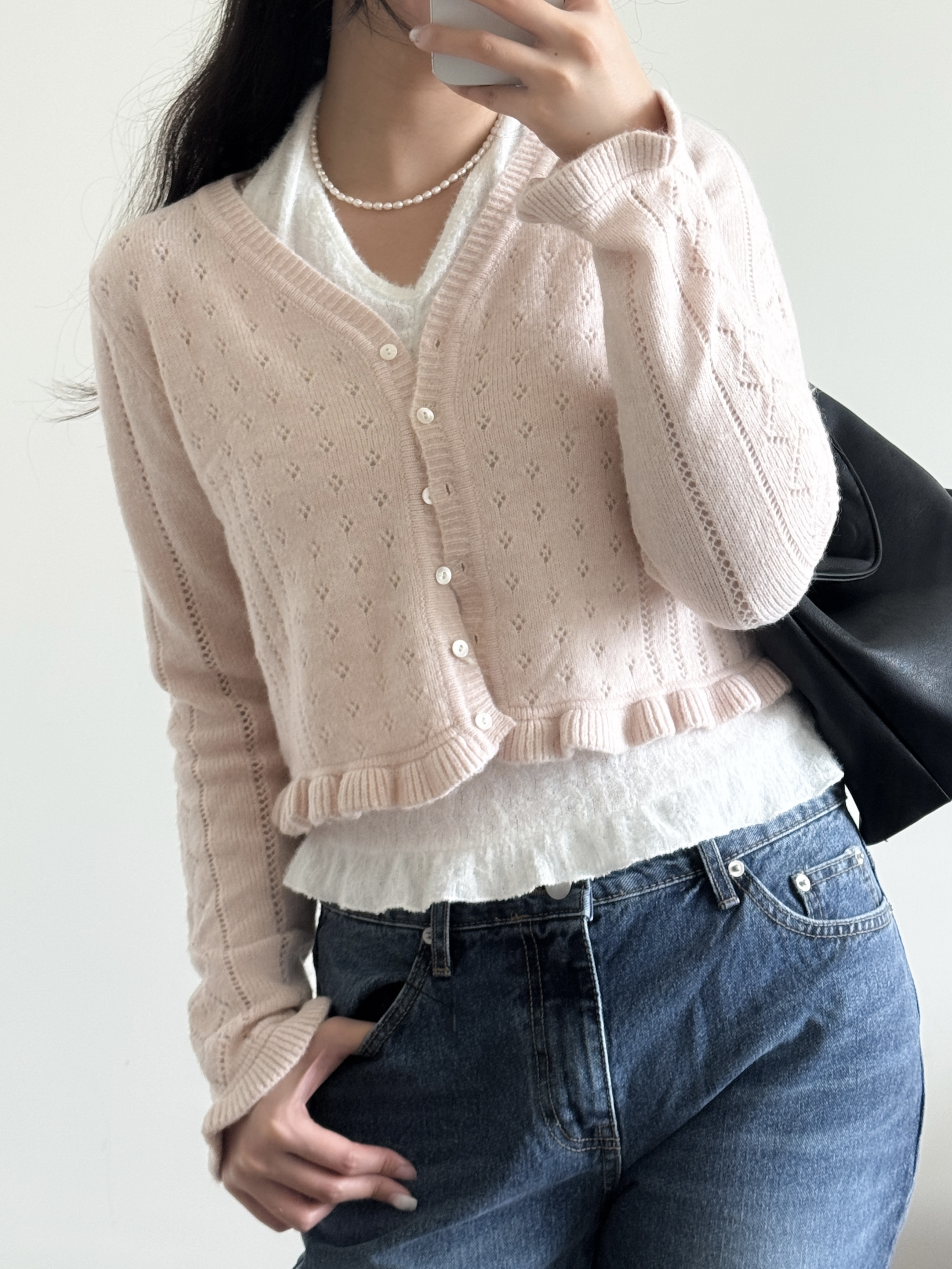 少女感滿滿的ruffle knit